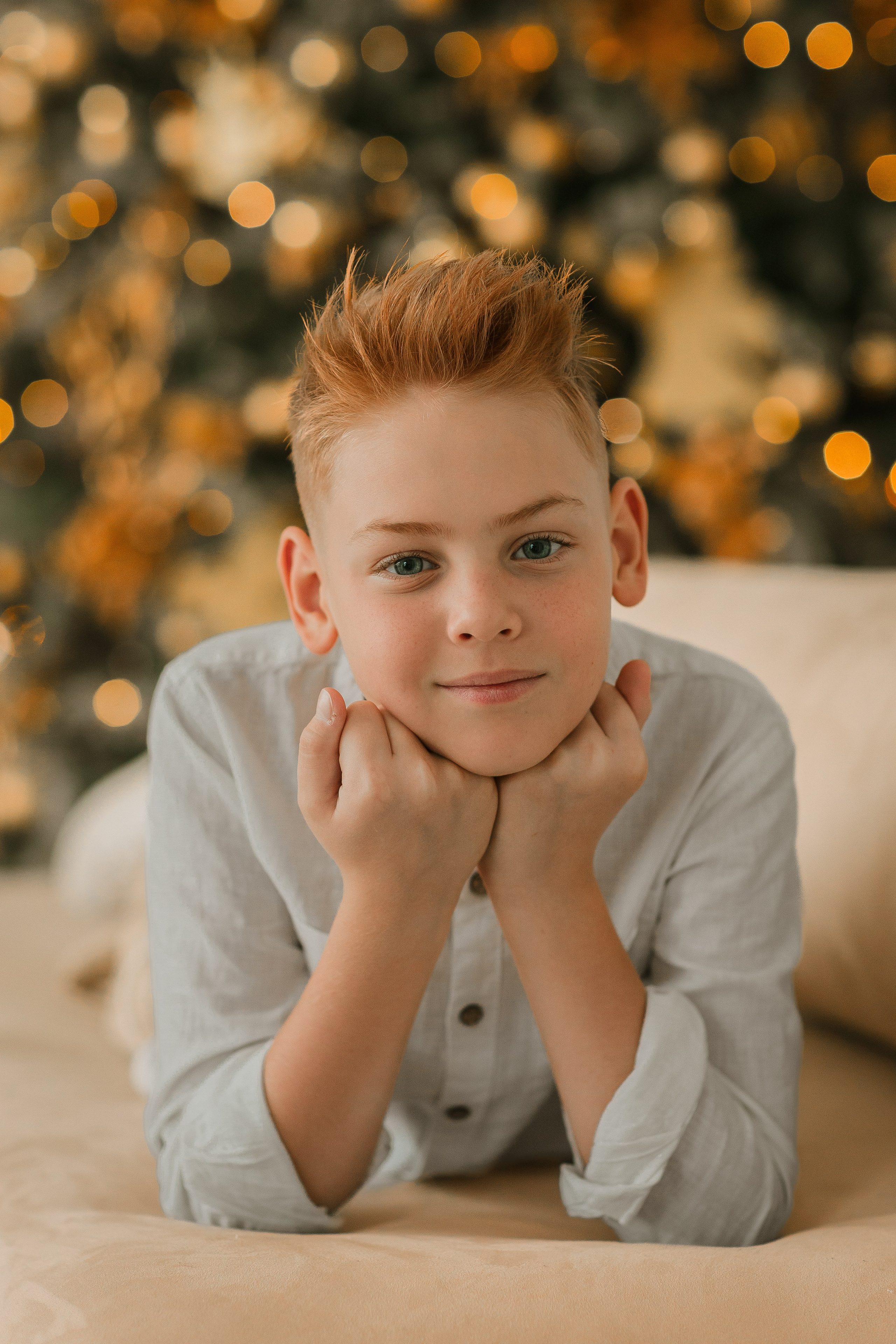 Олеся и Тимофей, студийная новогодняя фотосессия. Профессиональный фотограф в Москве, Подмосковье