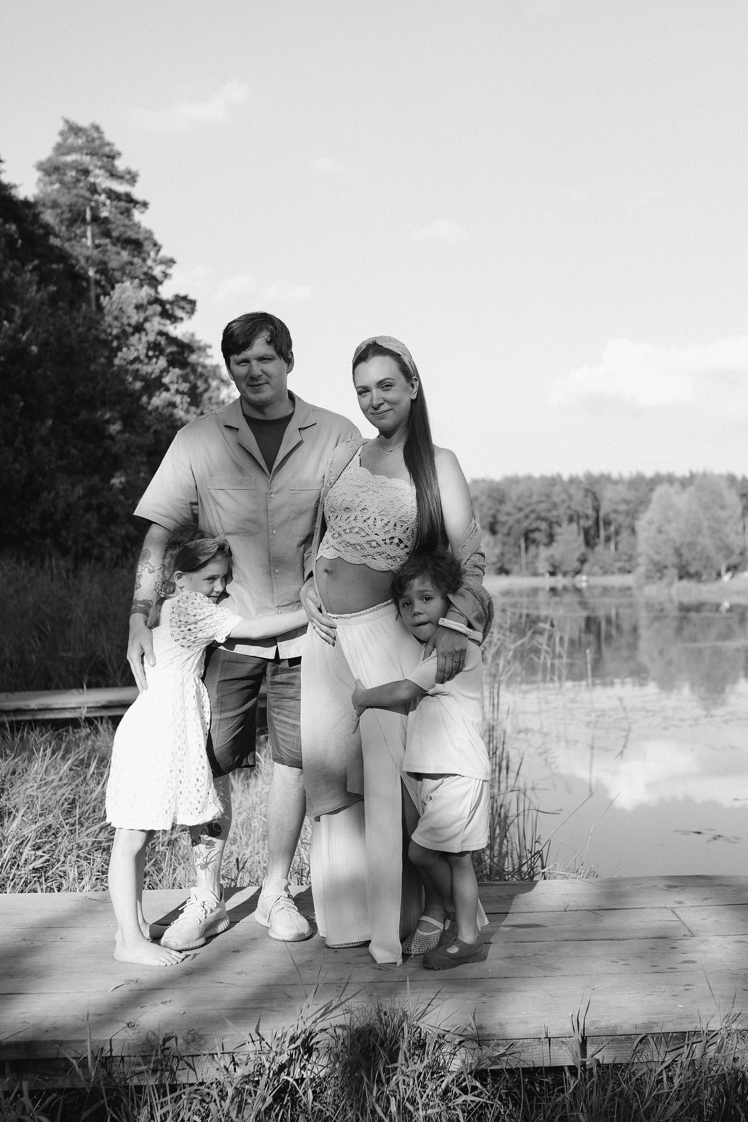 Большая семья. Детский и семейный фотограф, съемка новорожденных Москва