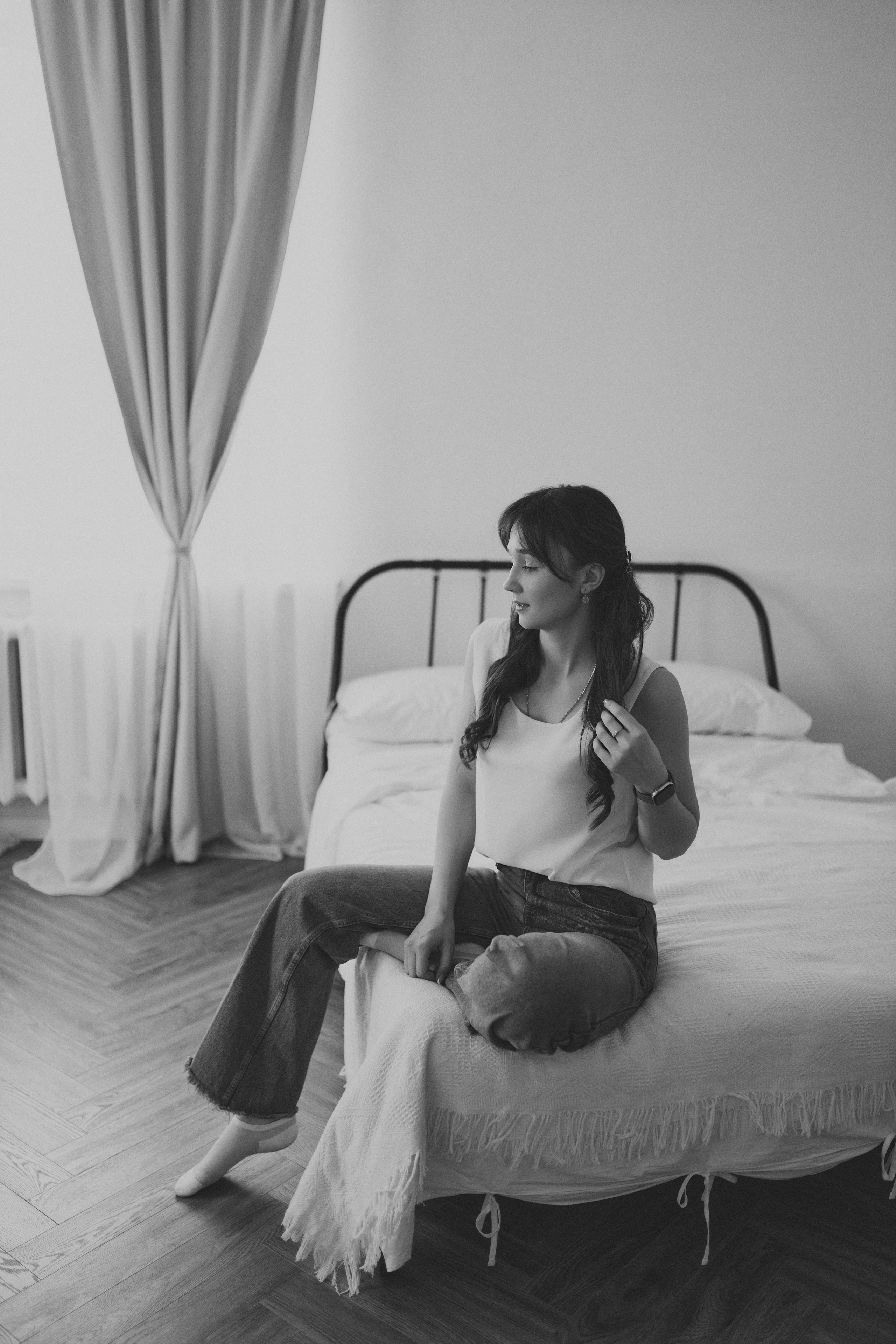 Студийная фотосессия мамы и дочки. Алина Каравайцева. Фотограф в городе Барнаул