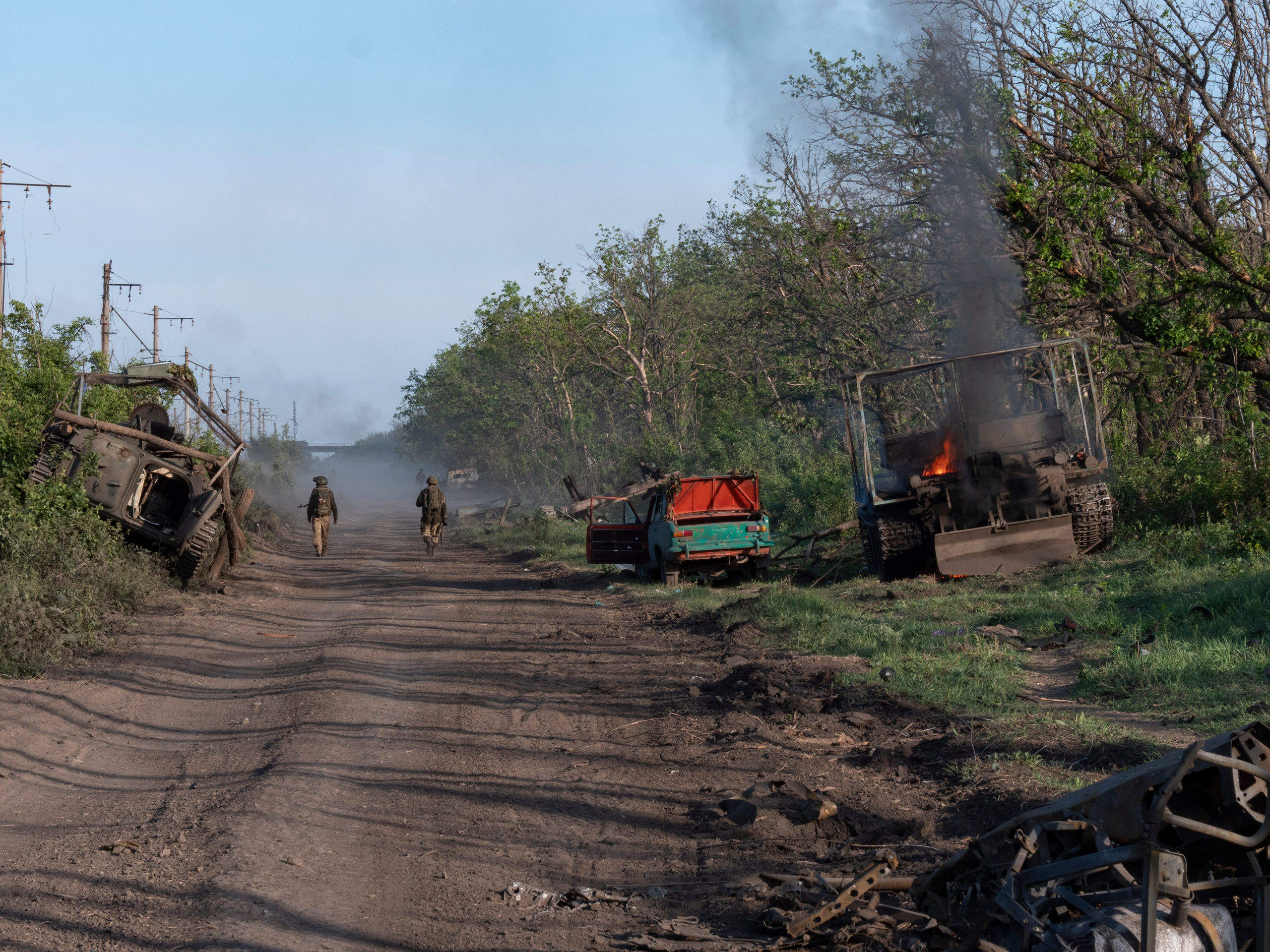 Утро на "дороге смерти" у Очеретино.