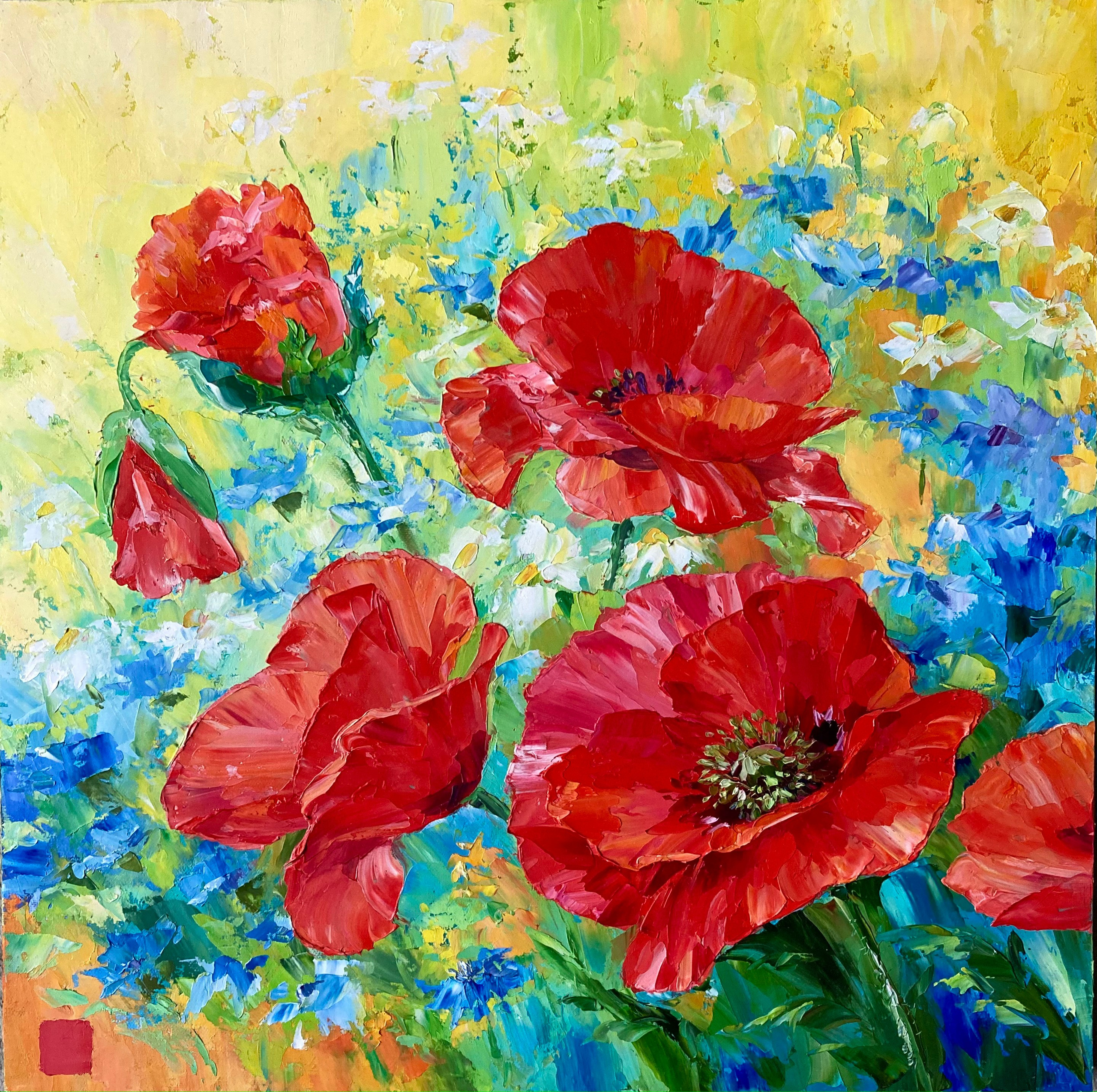 "Это радость", холст/масло, 50х50 см, 2023