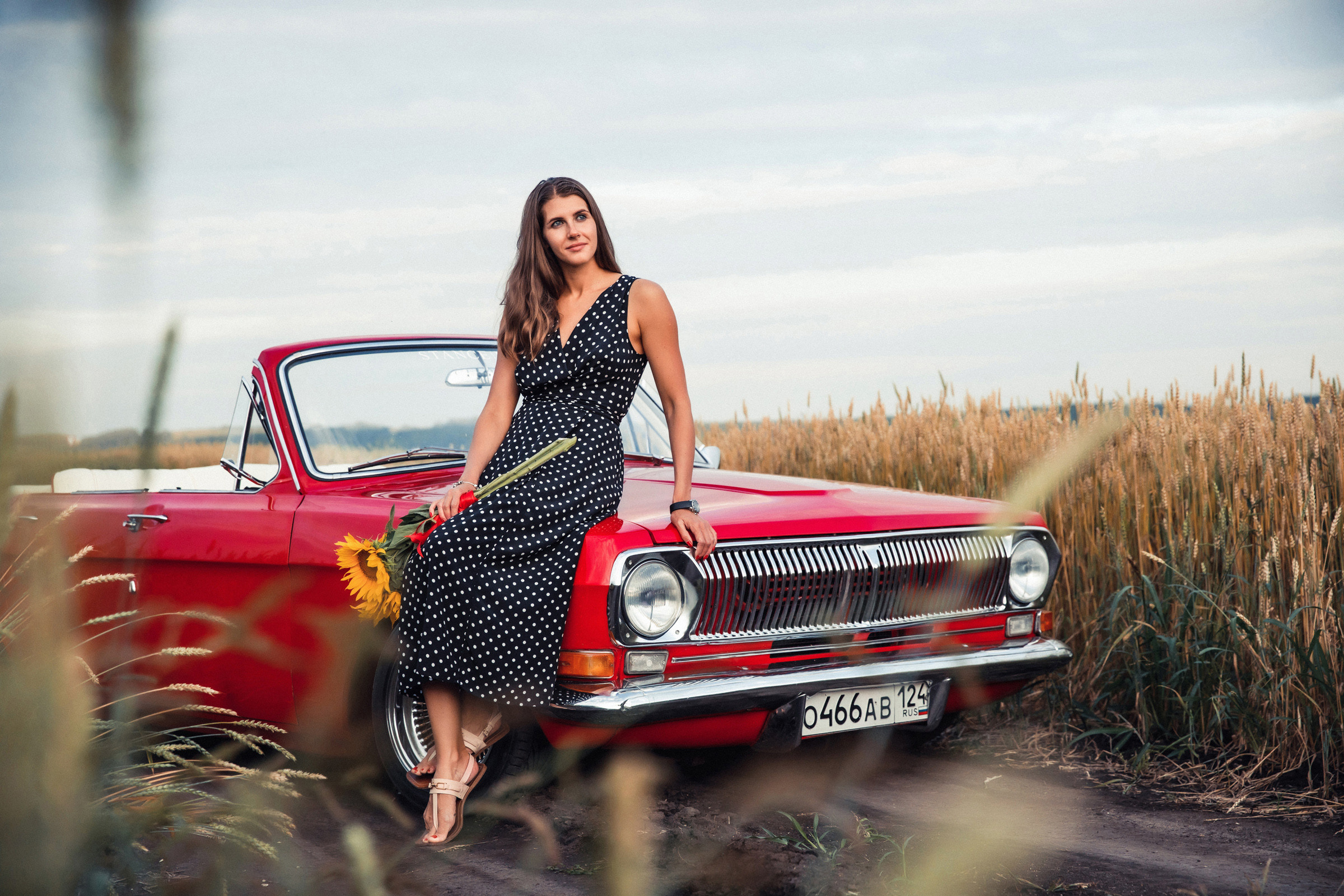 Field, cabriolet «Volga» and love. Главная