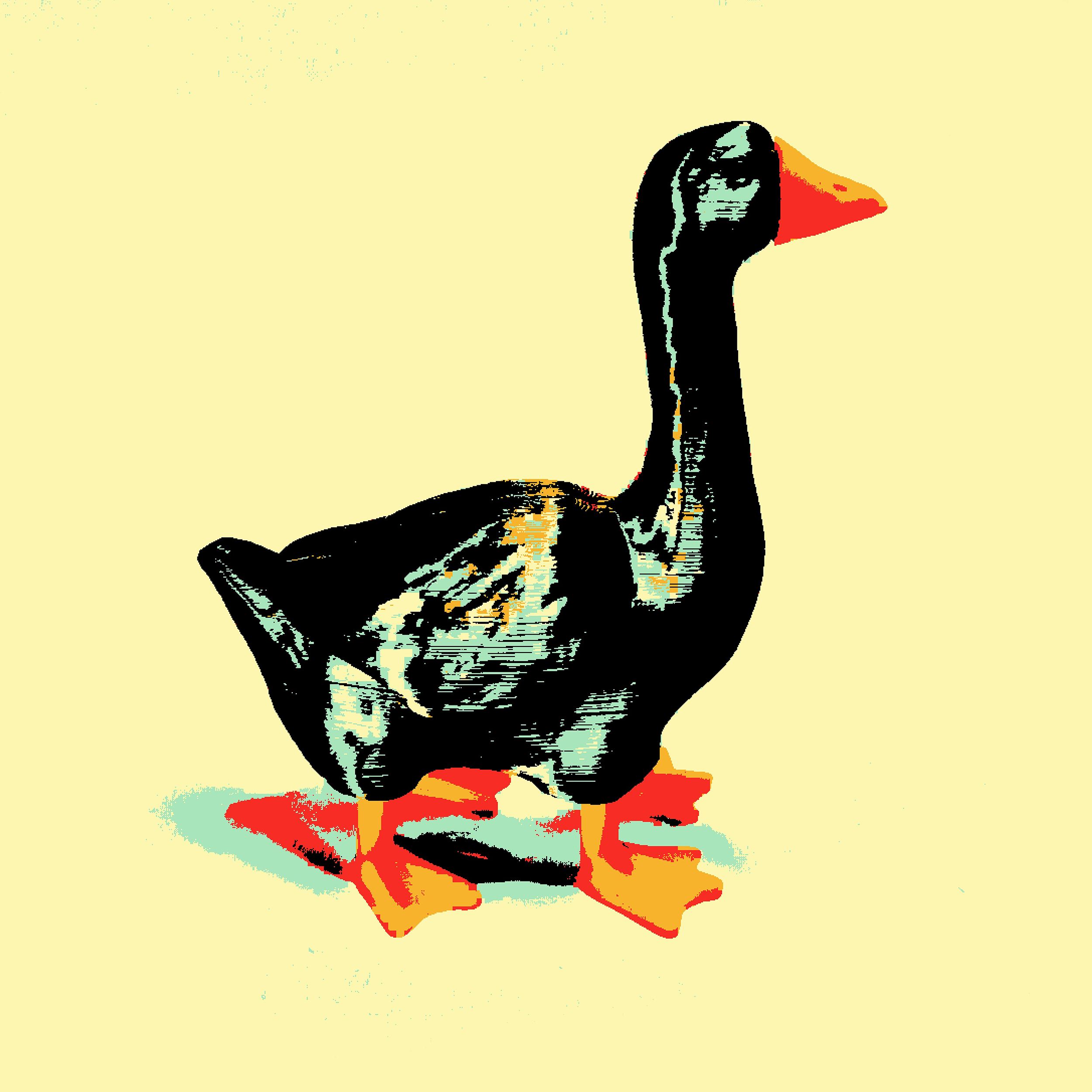 Гусь Ганс. Визуальный арт пиксельный художник Василь Пиксель