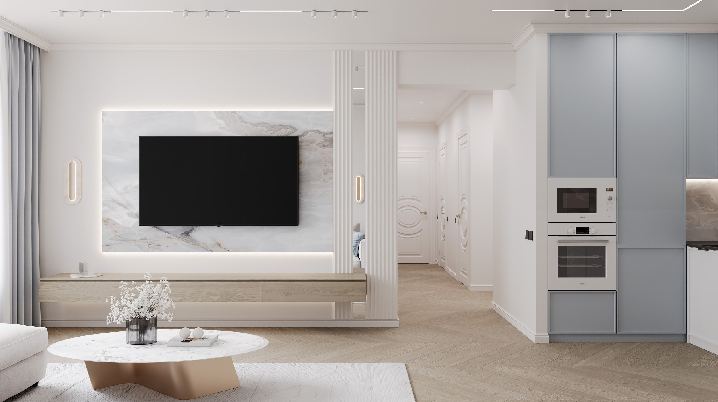 Проект 9 ЖК Западный порт 80 м². Artstudio17 Дизайн-студия Ирины Чабан в Москве