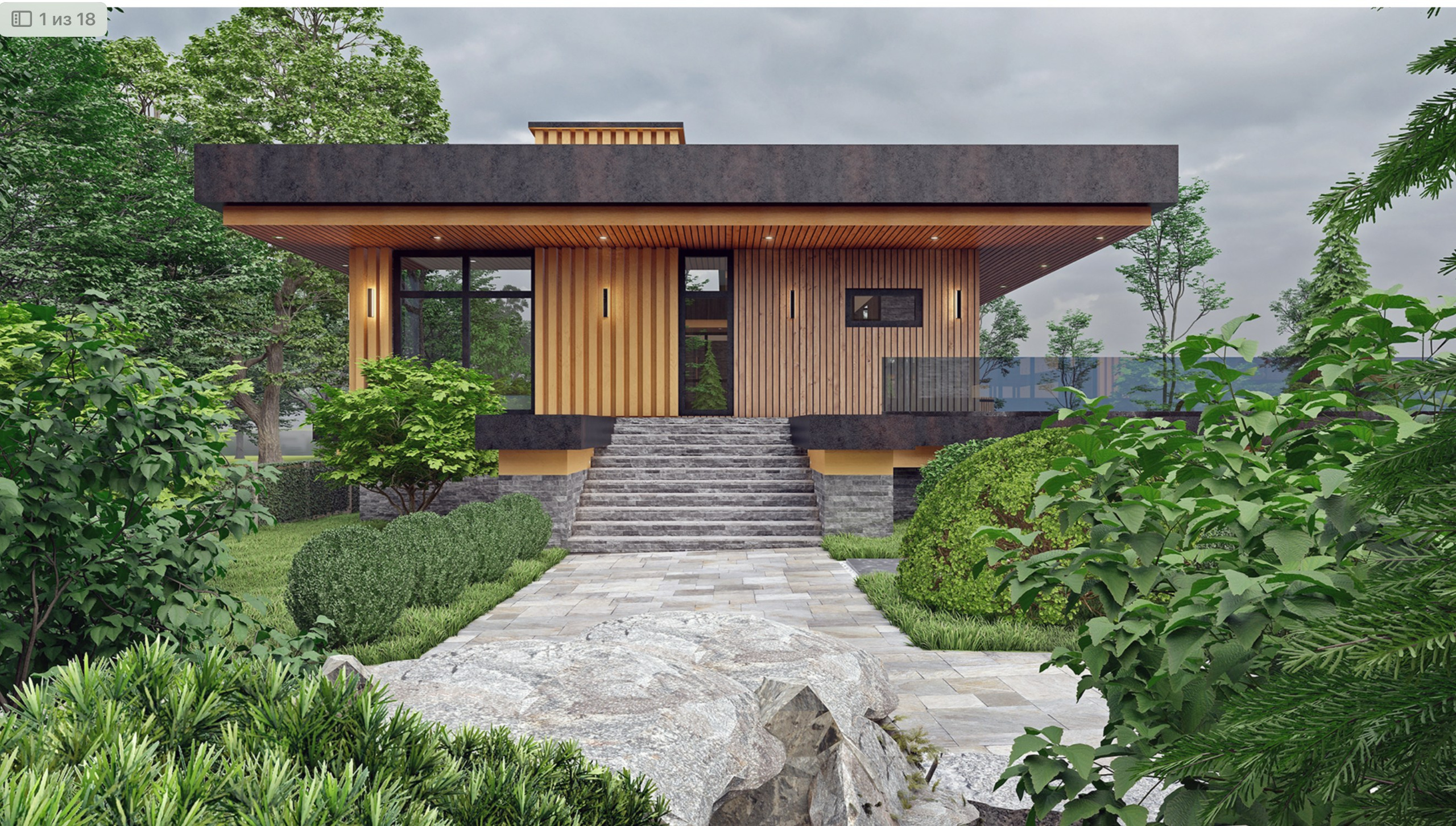 Банный комплекс с гаражом и бассейном в Твери. Архитектор Касаткин и Партнёры