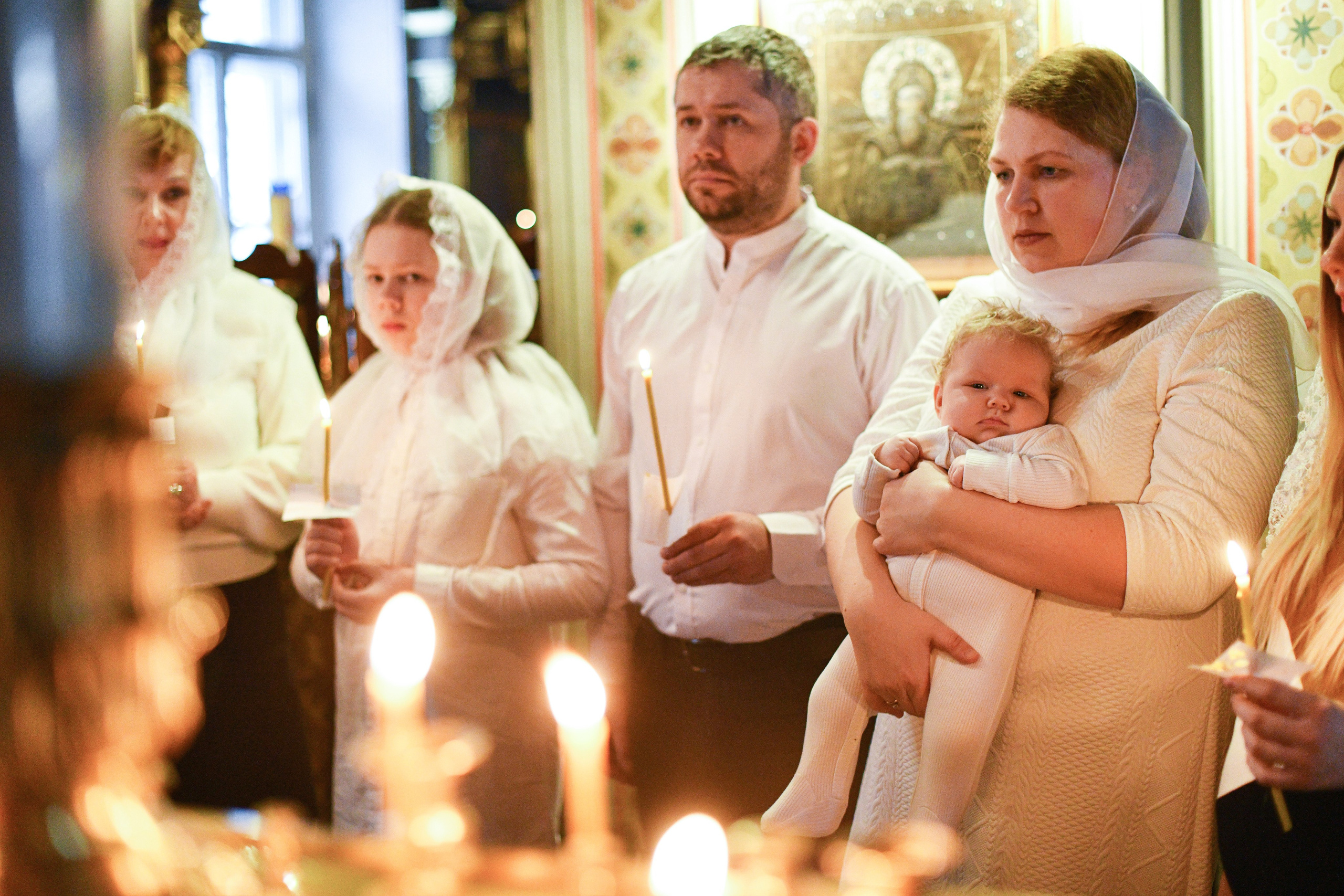 Крещение Анны. Храм Зосимы и Савватия. Гольяново. Свадебный и портретный фотограф в Москве Галина Борисова