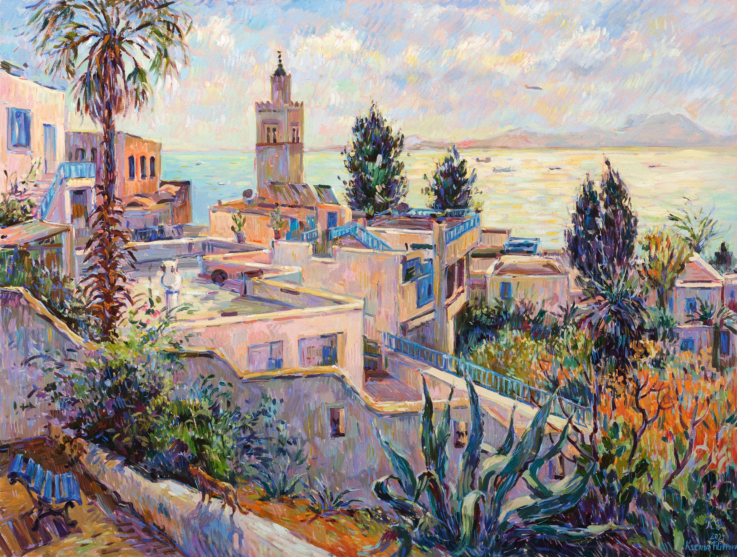 Sidi bou Said (exhibition at Galerie Saladin). Artist Ksenia Filippova