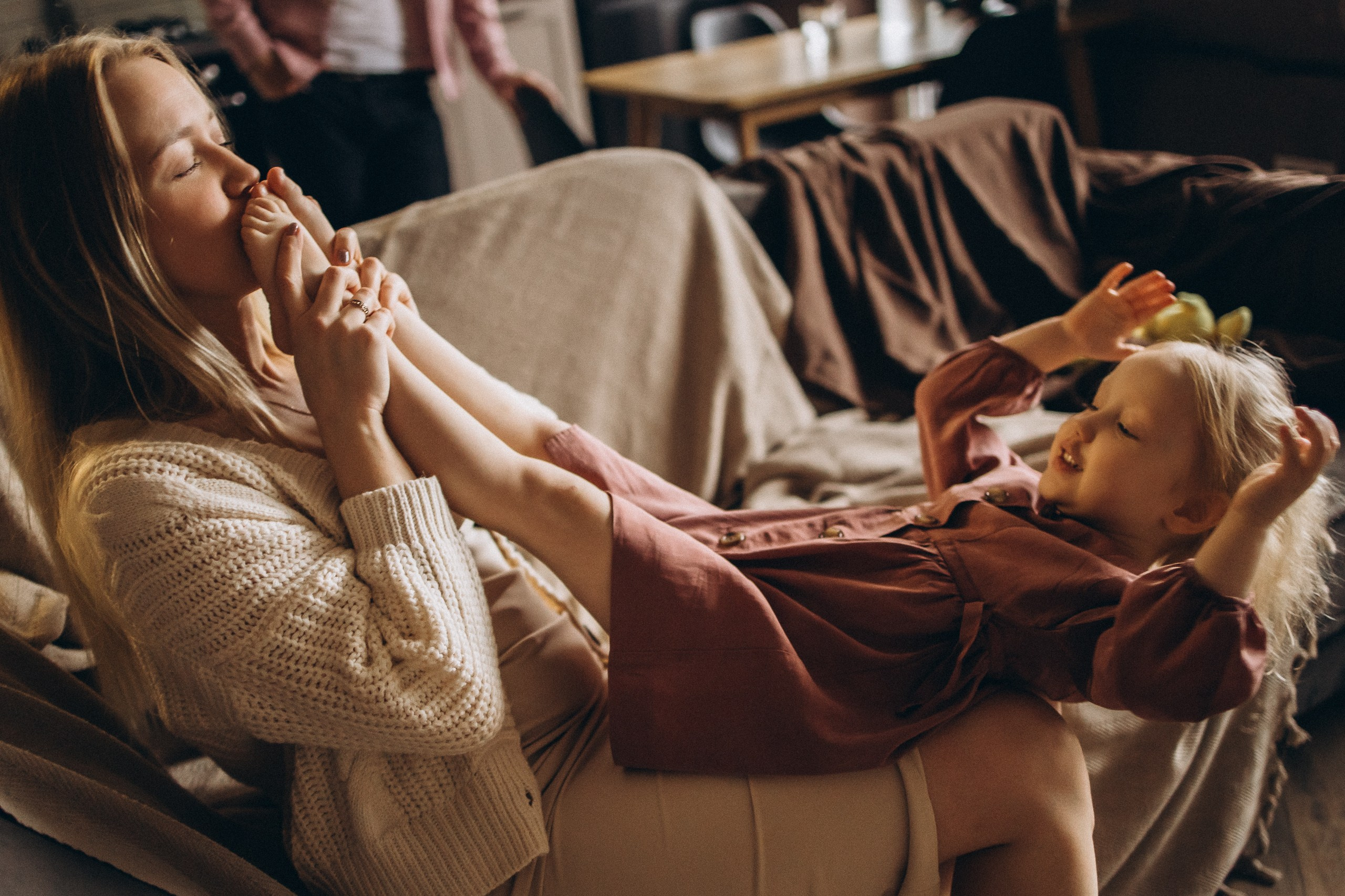 Домашняя семейная фотосессия с собакой в Ижевске