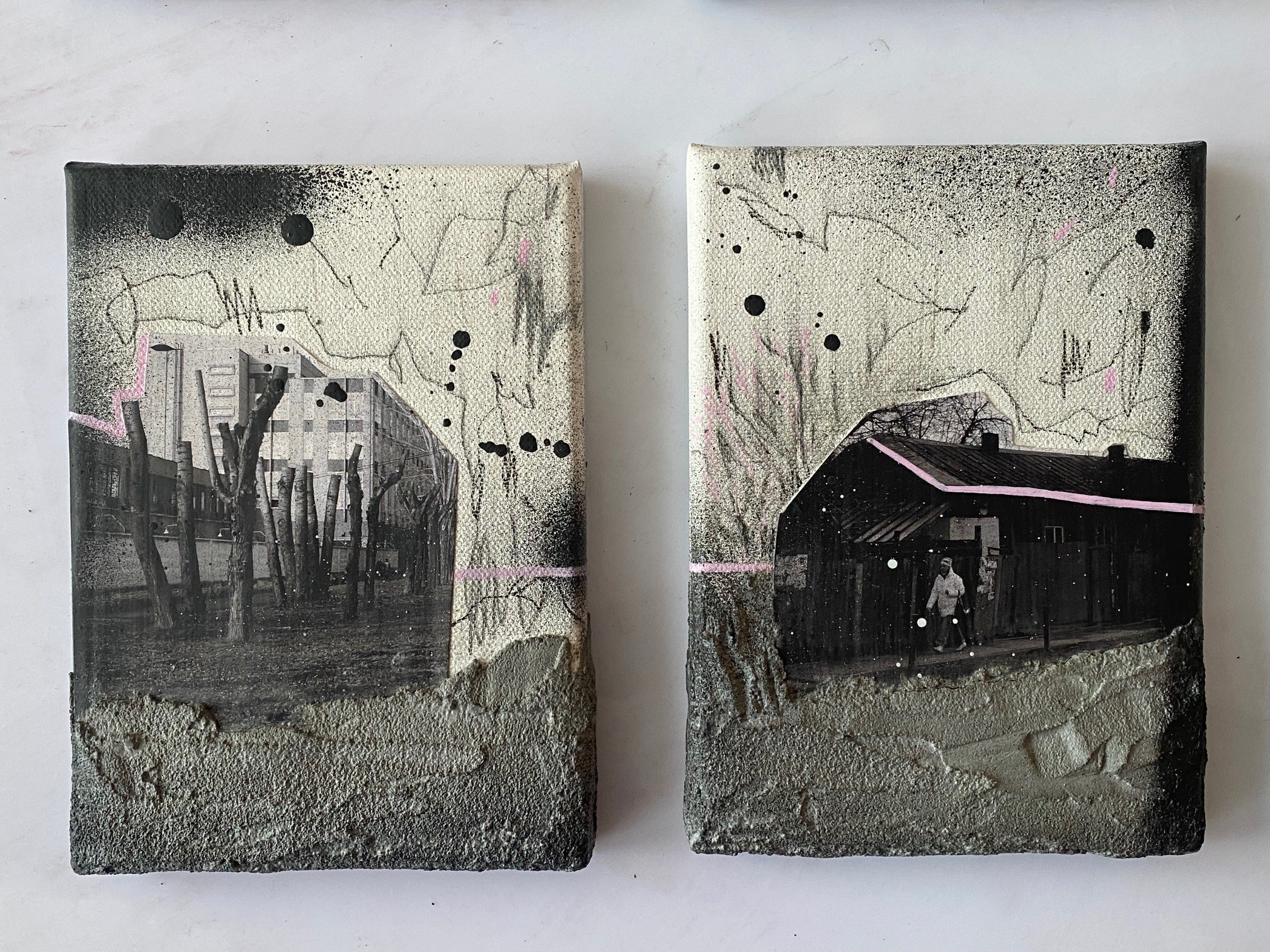 Drawings, collages. Artist Anna Snegina Художница Анна Снегина