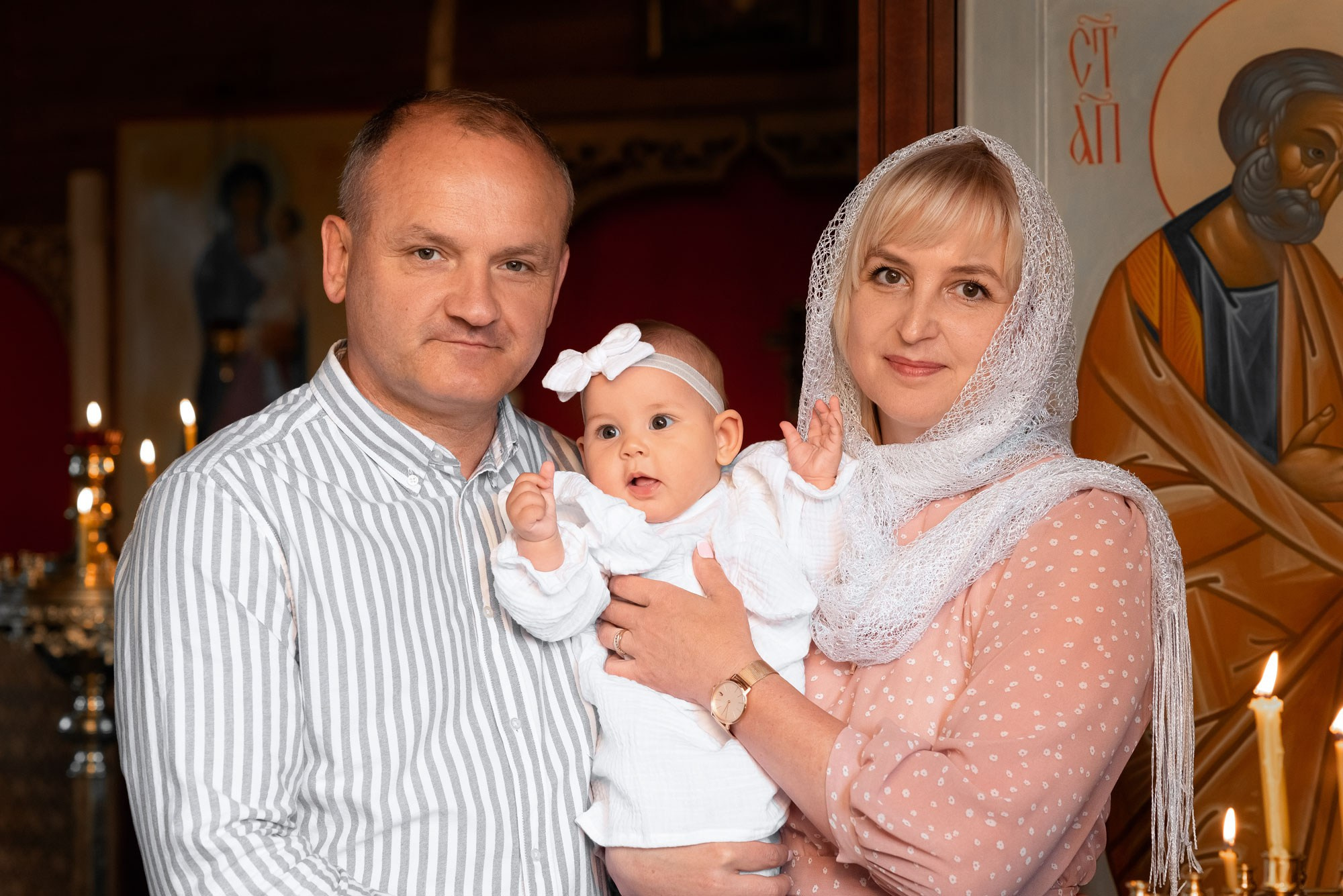 Крещение Злата хр. Николая Японского. Семейный фотограф на выписку из роддома и крещение Минск Настя Гришук