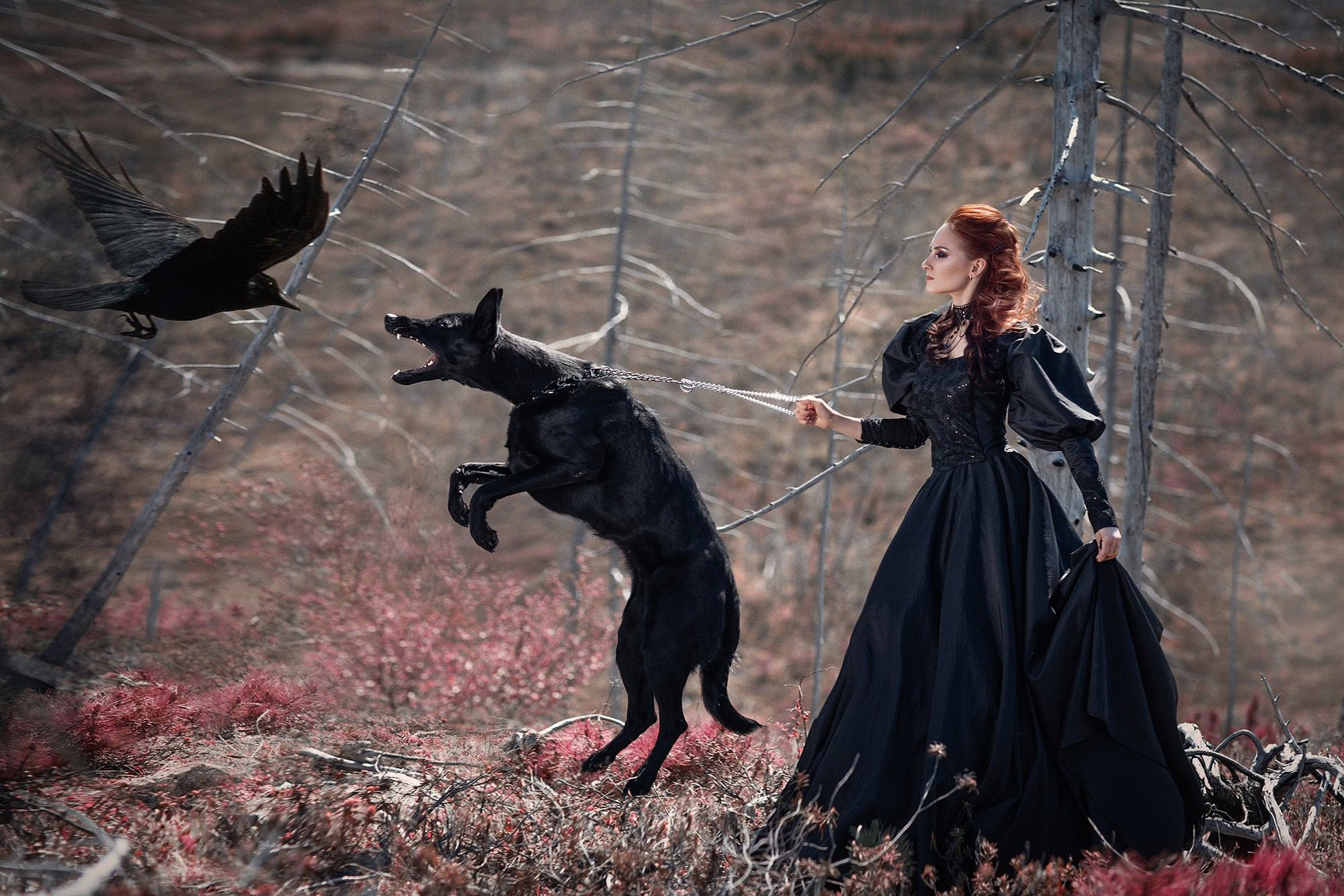 Платья из плотных тканей, тяжелые. Фотограф Алёна Яковлева