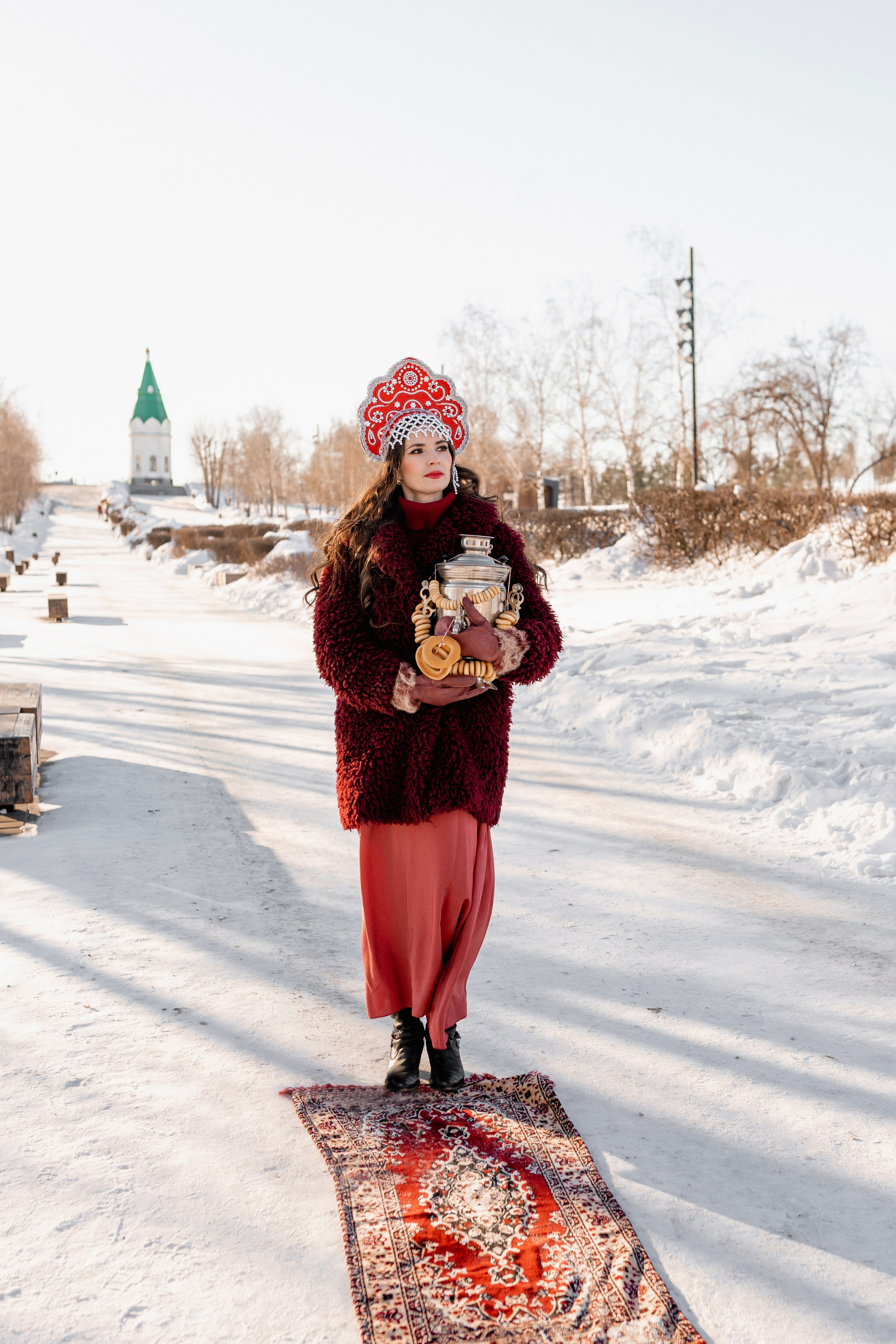 Зимняя фотосессия в русском стиле. Фотограф Ким Наталья в Красноярске