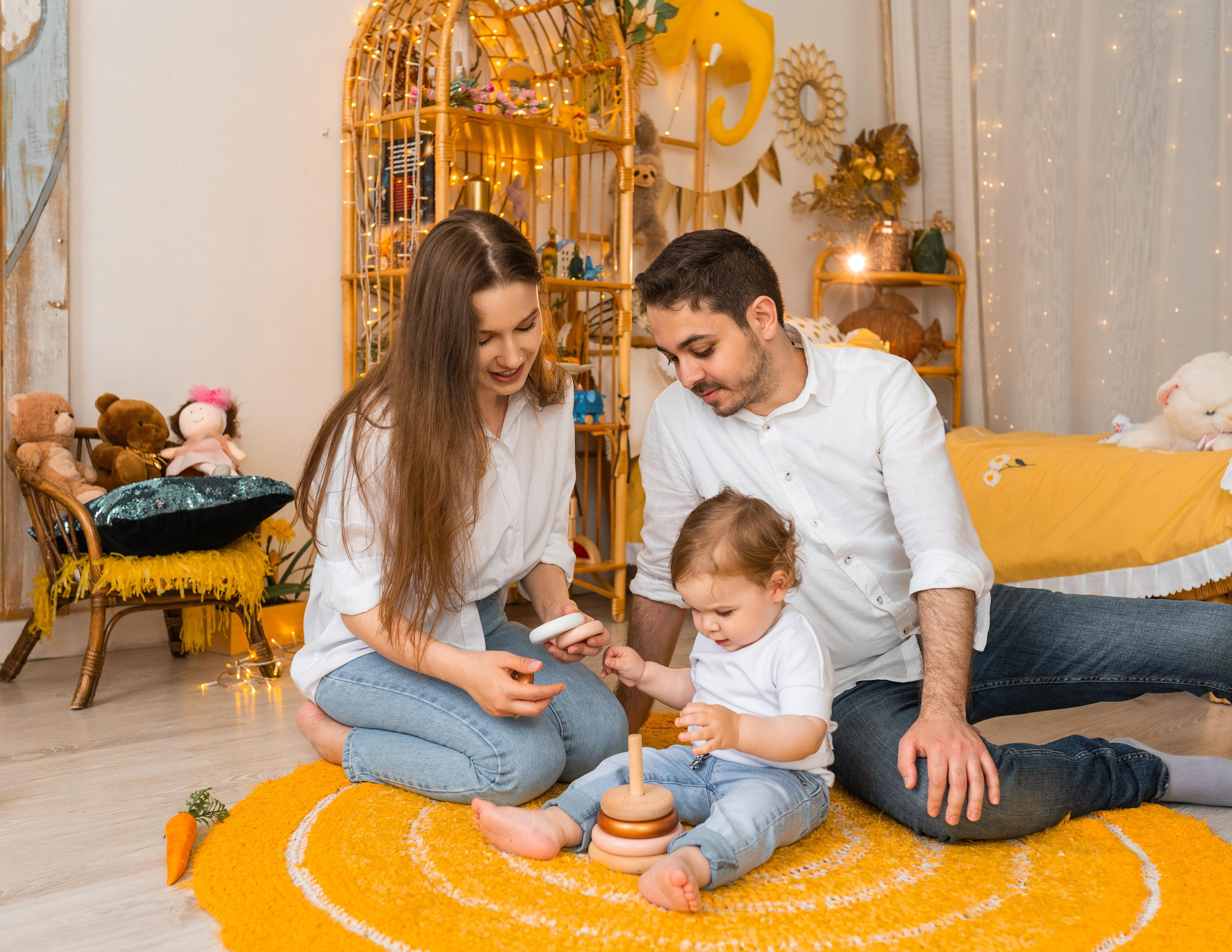 Семейная фотосессия в студии в Москве, семейный фотограф Анна Полушина. Свадебный фотограф в Москве Анна Полушина