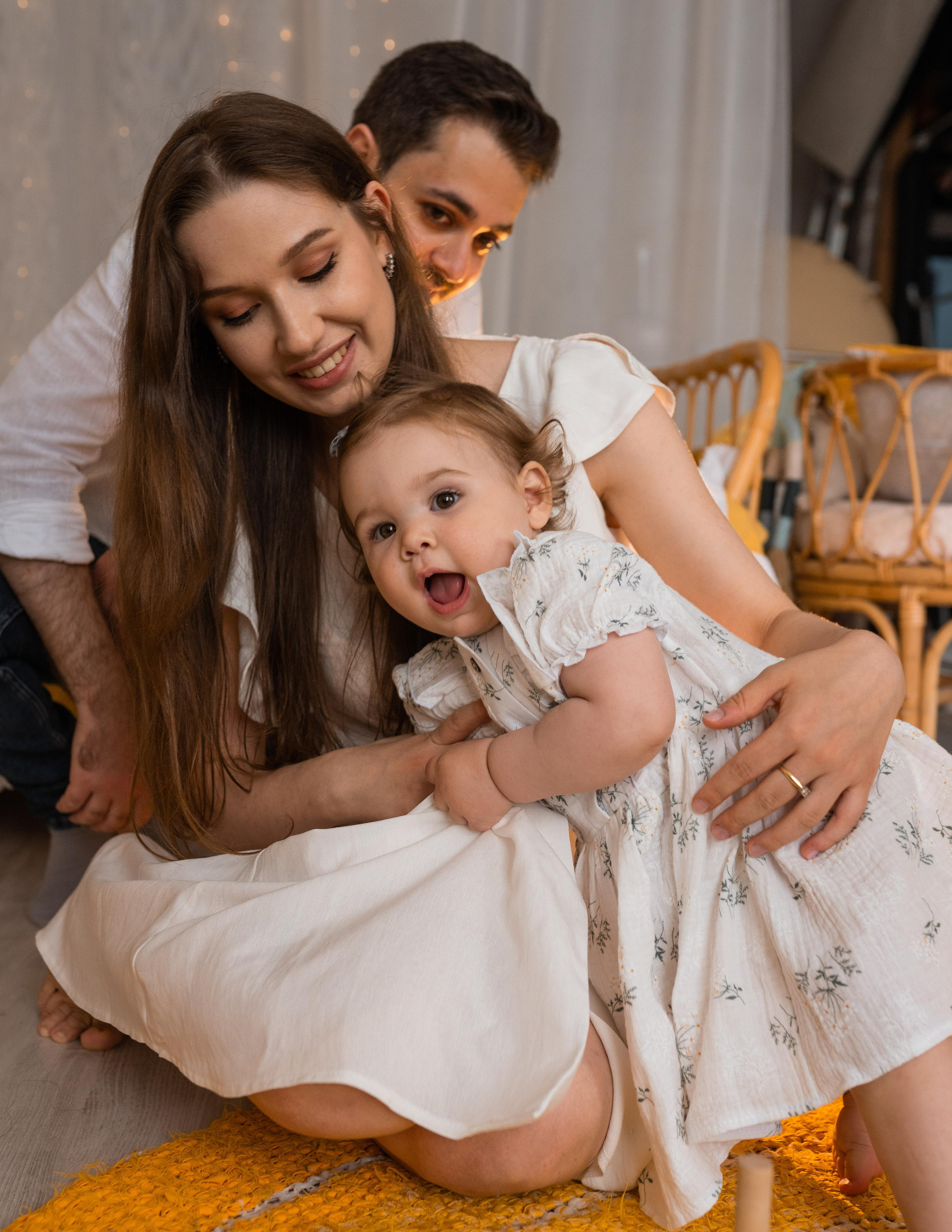 Семейная фотосессия в студии в Москве, семейный фотограф Анна Полушина. Свадебный фотограф в Москве Анна Полушина