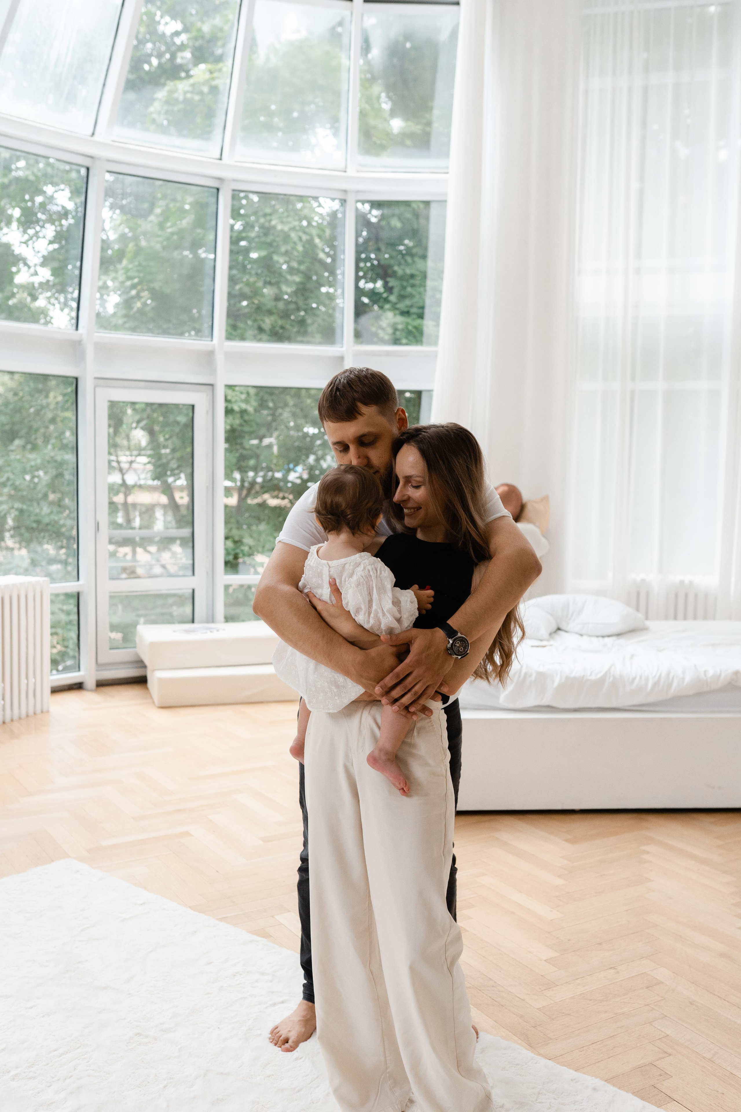 Семейная фотосессия в студии в Москве, семейный фотограф Анна Полушина. Свадебный фотограф в Москве Анна Полушина