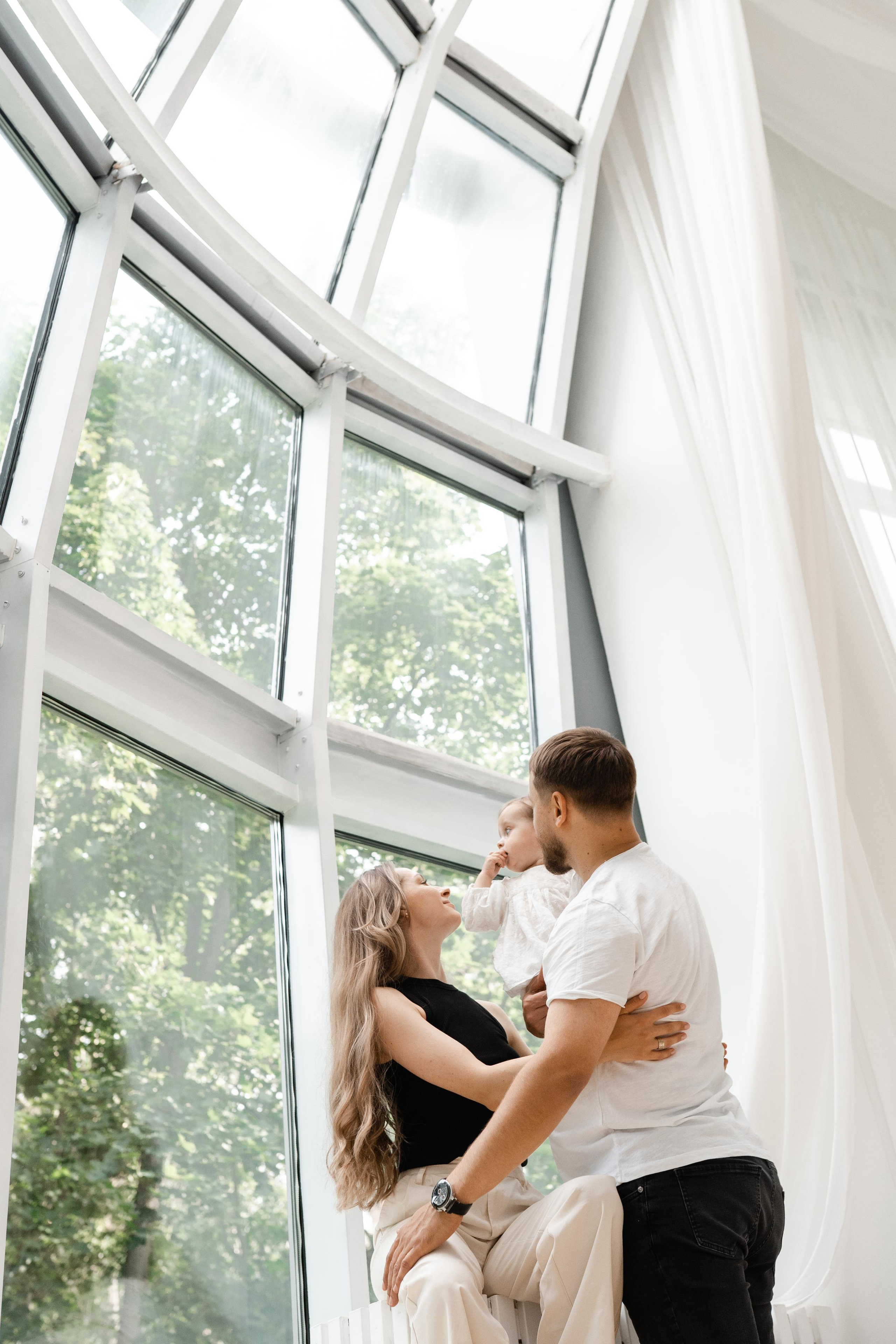 Семейная фотосессия в студии в Москве, семейный фотограф Анна Полушина. Свадебный фотограф в Москве Анна Полушина