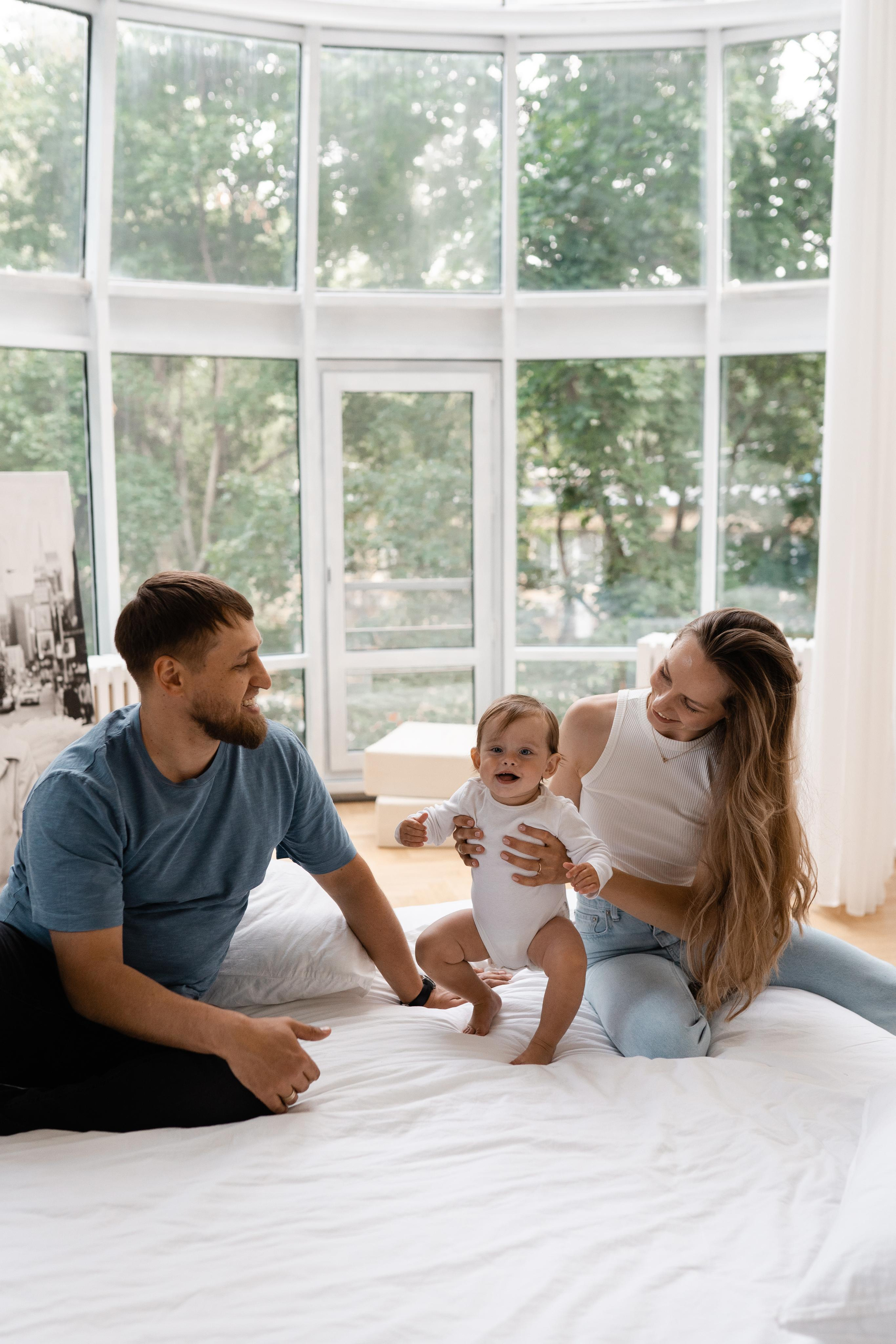 Семейная фотосессия в студии в Москве, семейный фотограф Анна Полушина. Свадебный фотограф в Москве Анна Полушина
