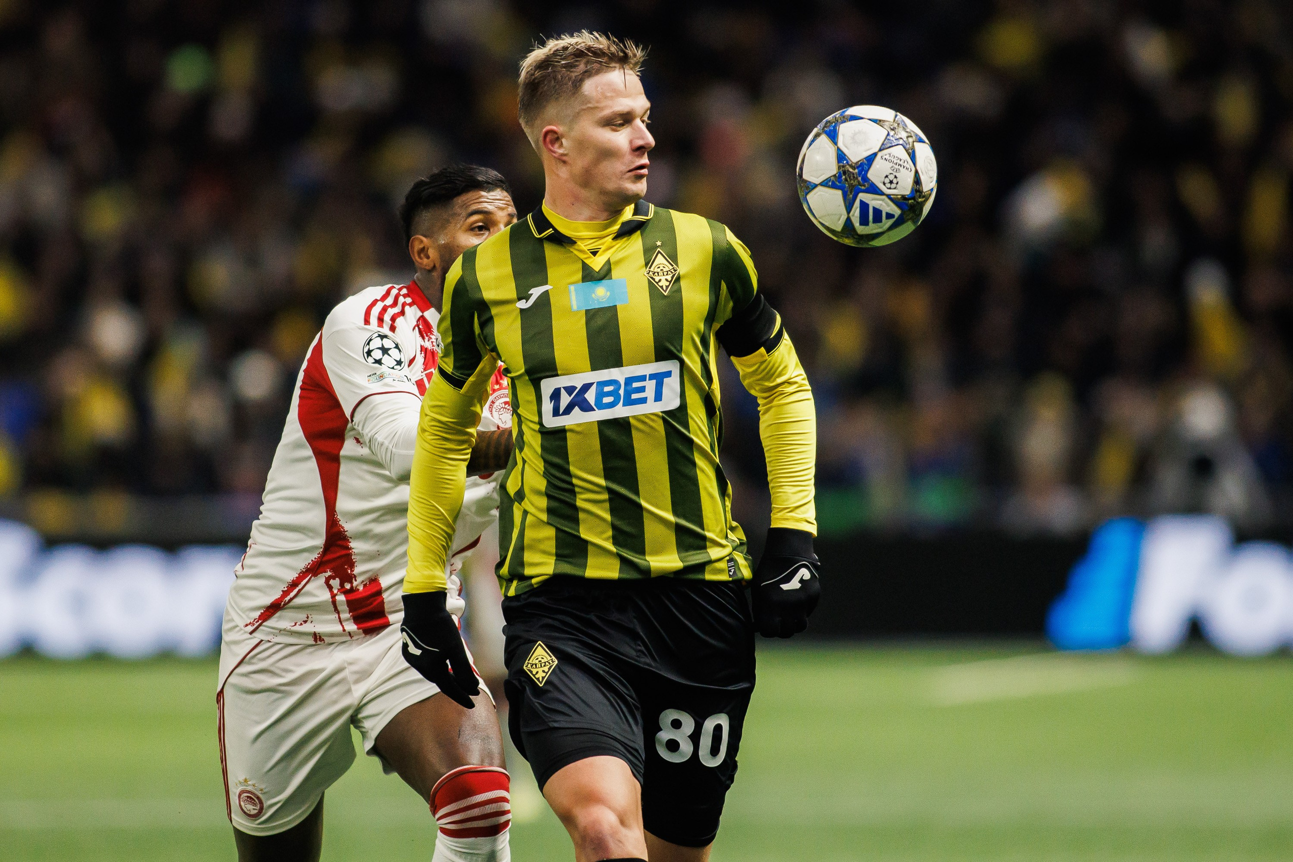 UEFA Champions League 25/26 Kairat — Olympiacos. Photographer Danil Aykin
