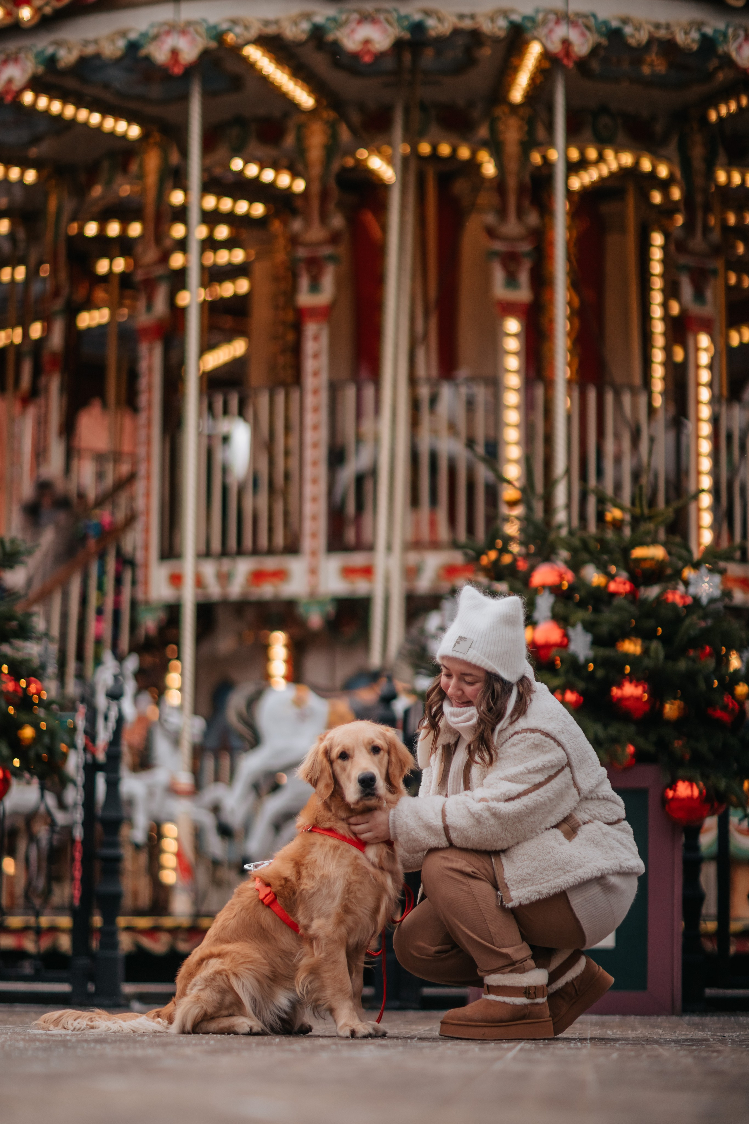 Бетти, Катя и Лёша. Новогодняя история. Семейный фотограф анималист Мария Крючкова