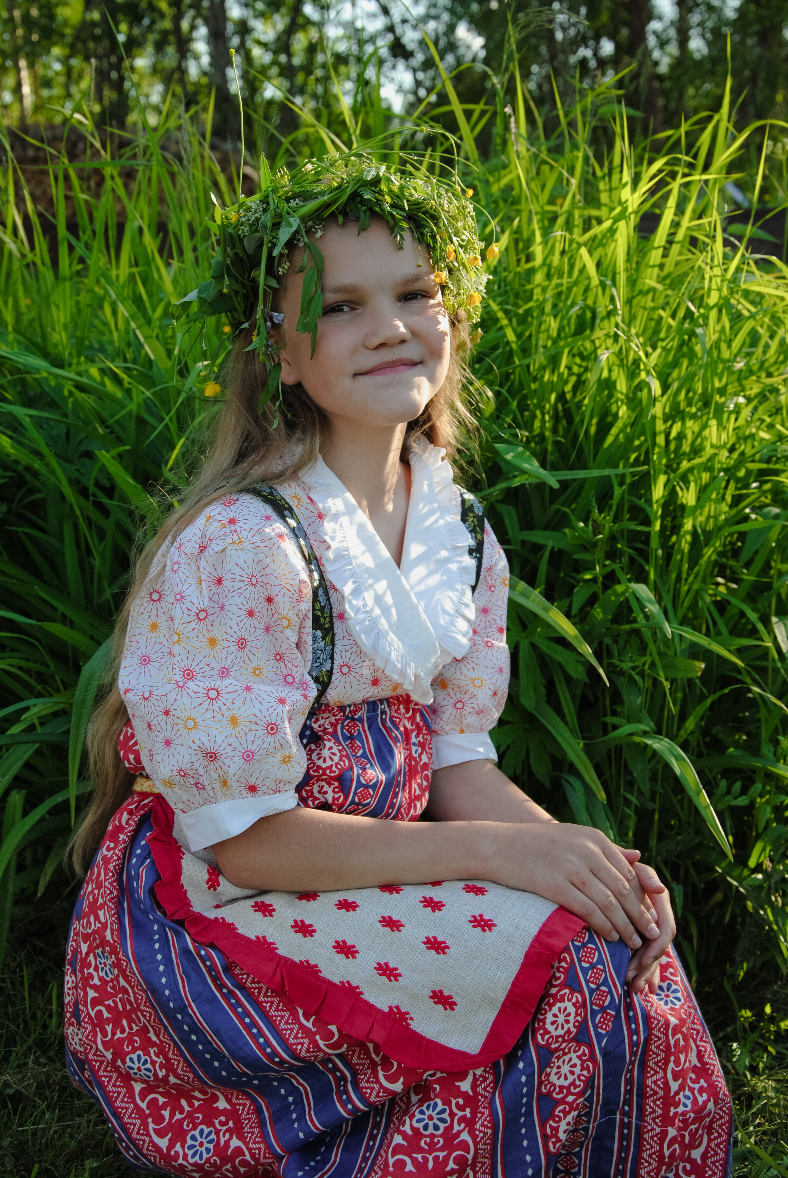 В день Ивана Купалы девушки завивали венки из трав.