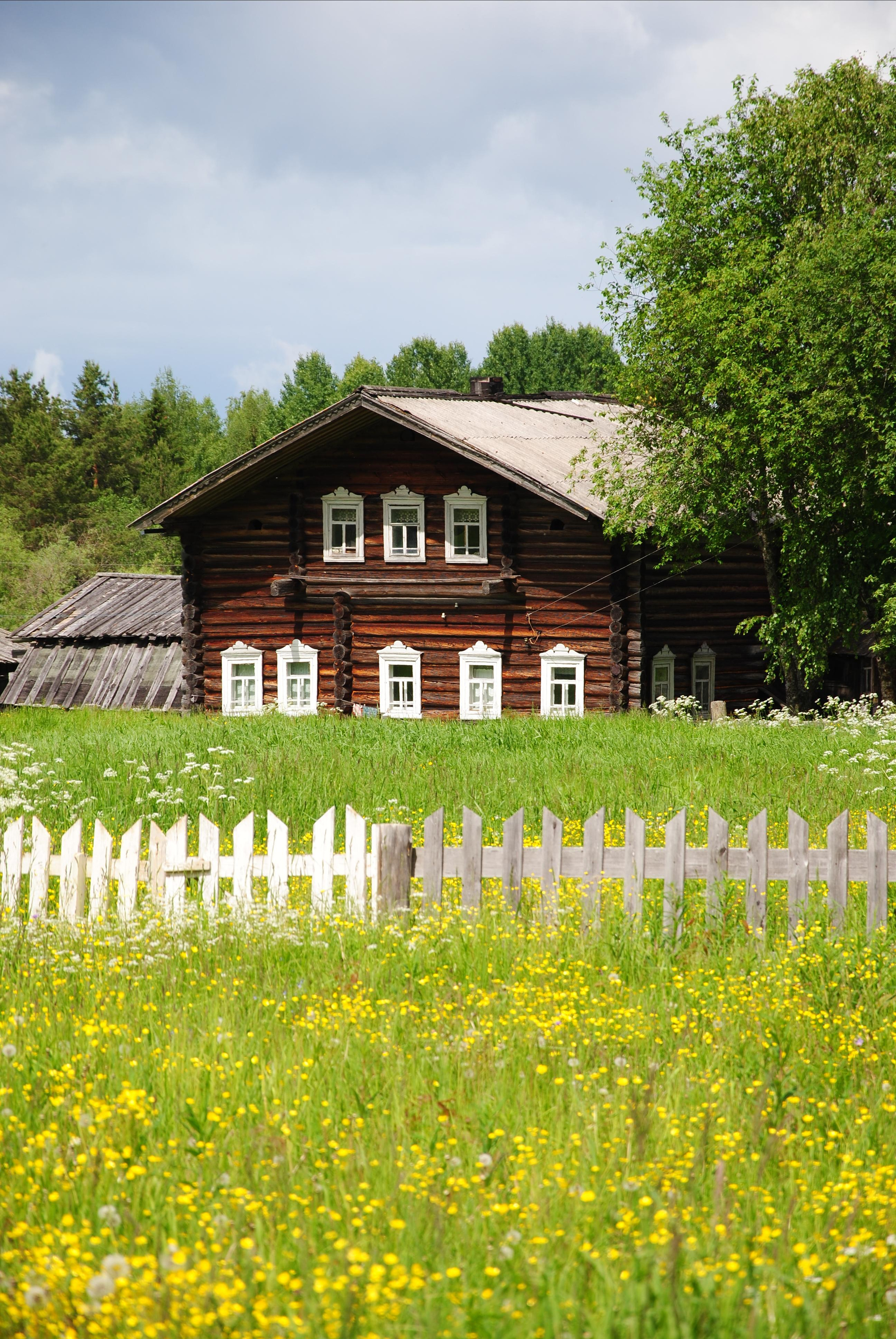 Люблю деревеньку русскую, с одноэтажными старыми, будто вросшими в землю домишками, от которых веет стариной.