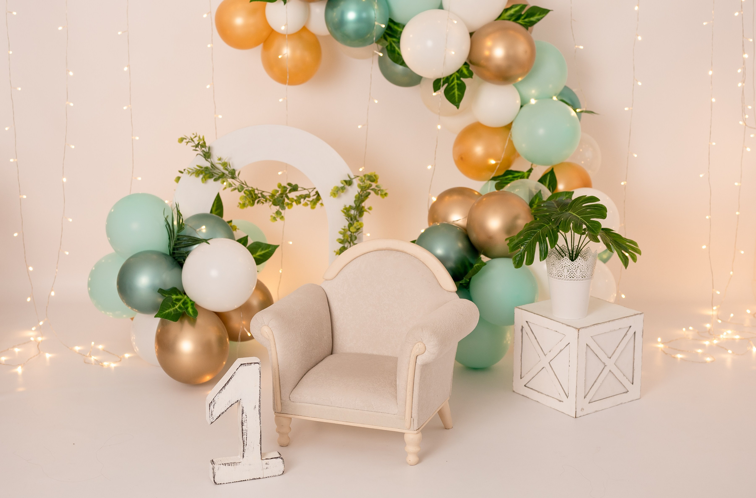 Декоры на Первые годики. Детский и семейный фотограф в Красноярске. Фотосессии новорожденных малышей до 1 месяца