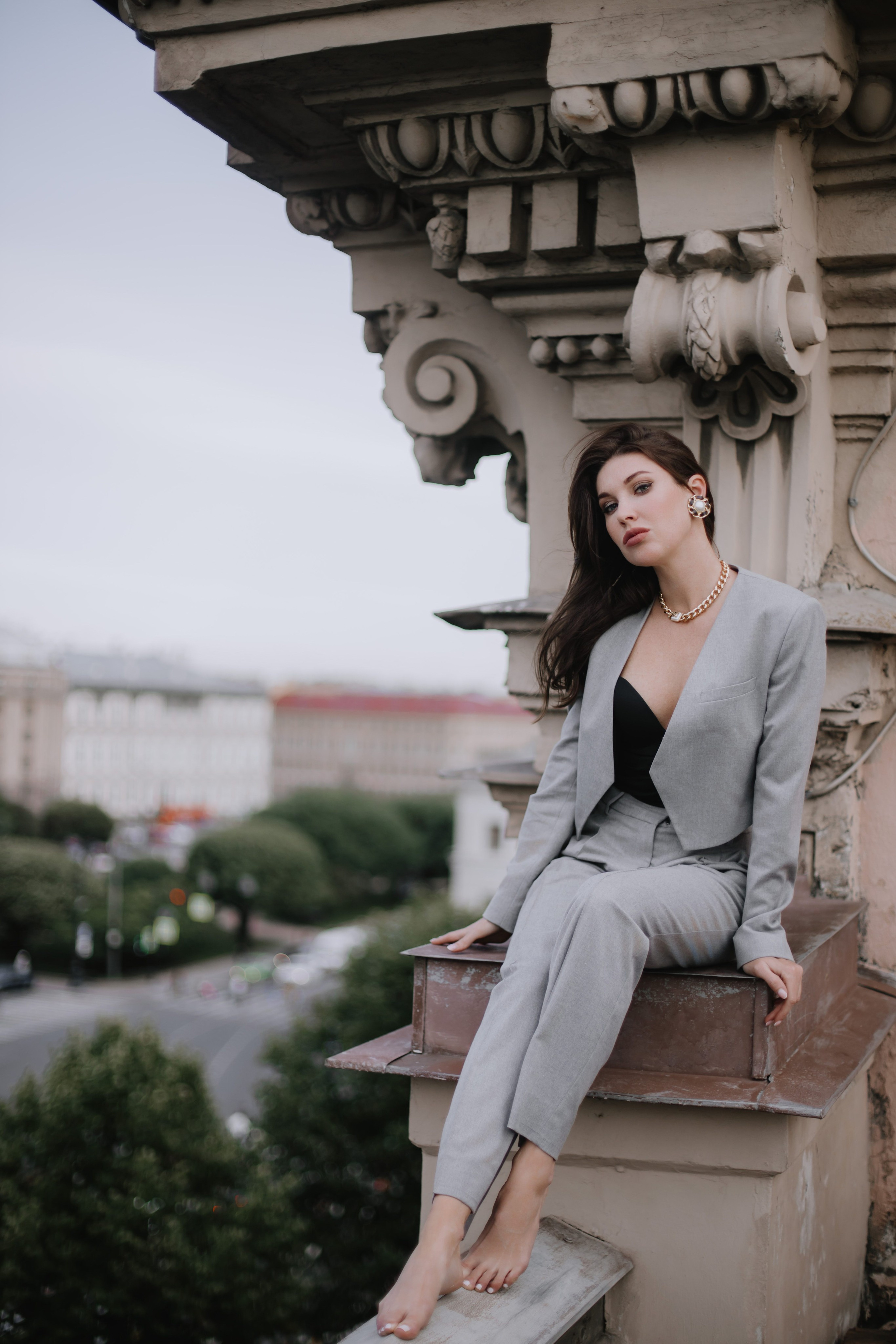 Вероника (съемка на крыше). Фотограф в Москве и Санкт-Петербурге Дарина