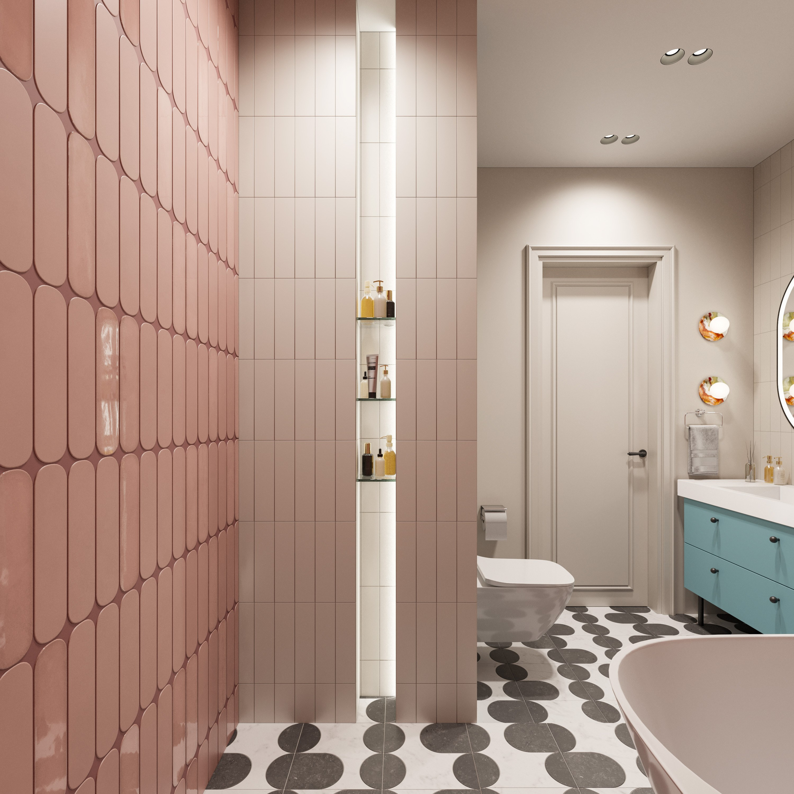 3D Визуализация Квартиры в Стиле Современная Классика с Яркими Цветами | Портфолио. Визуализатор интерьера в Москве | Брагин Кирилл