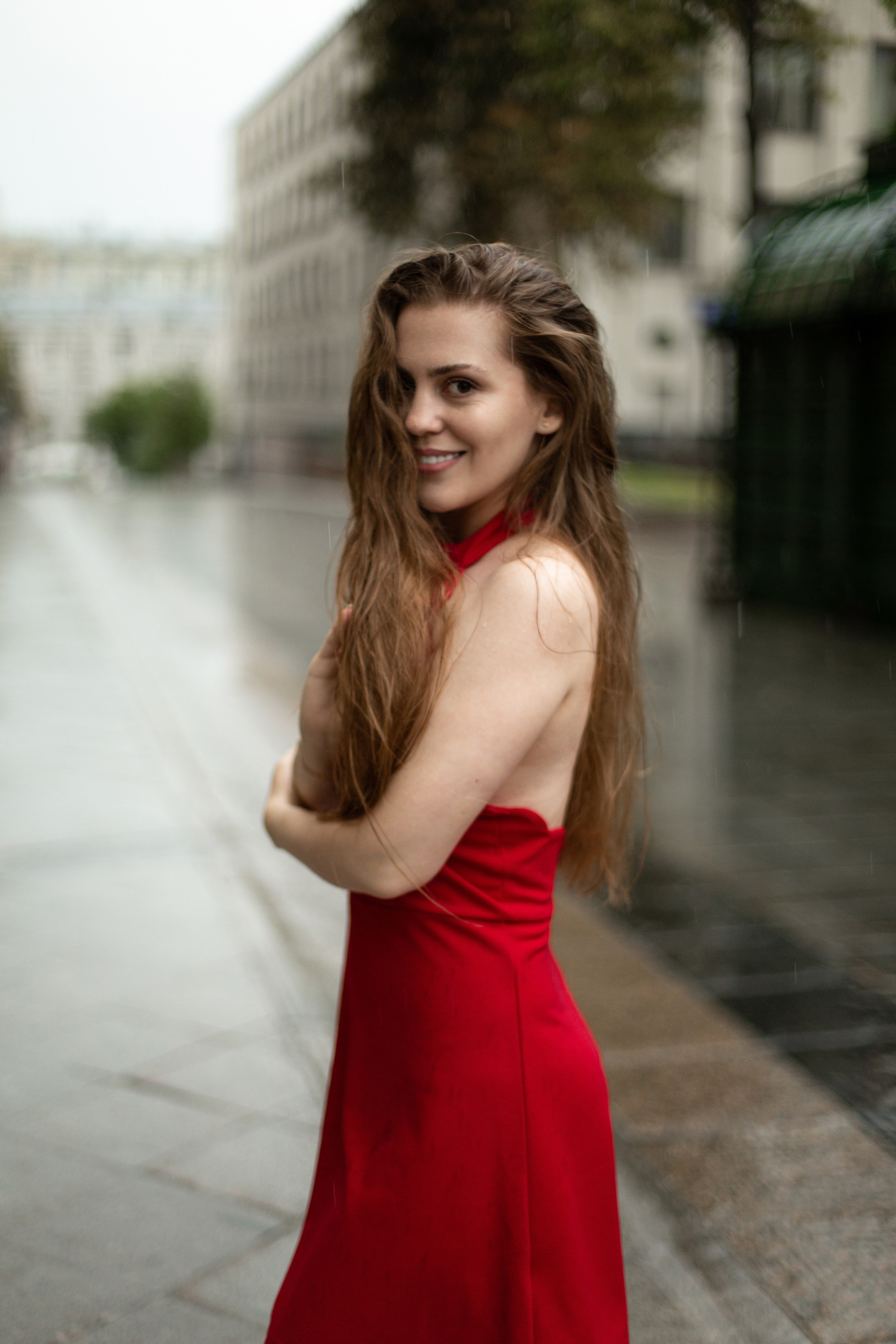 Полина под дождем. Мария Маркова детский и семейный фотограф в Москве