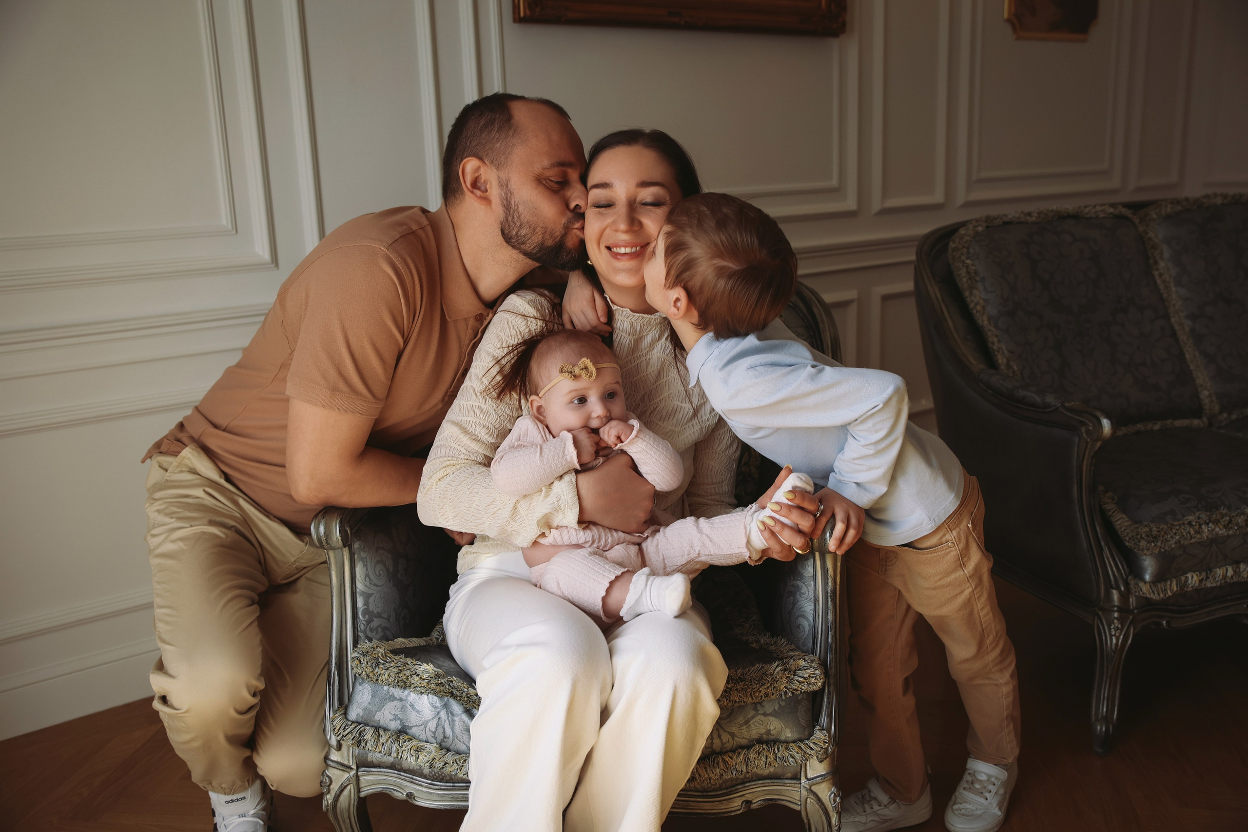 Семейная фотосессия большая семья фотосессия большой семьи фотосессия. Фотограф Владимир Москва