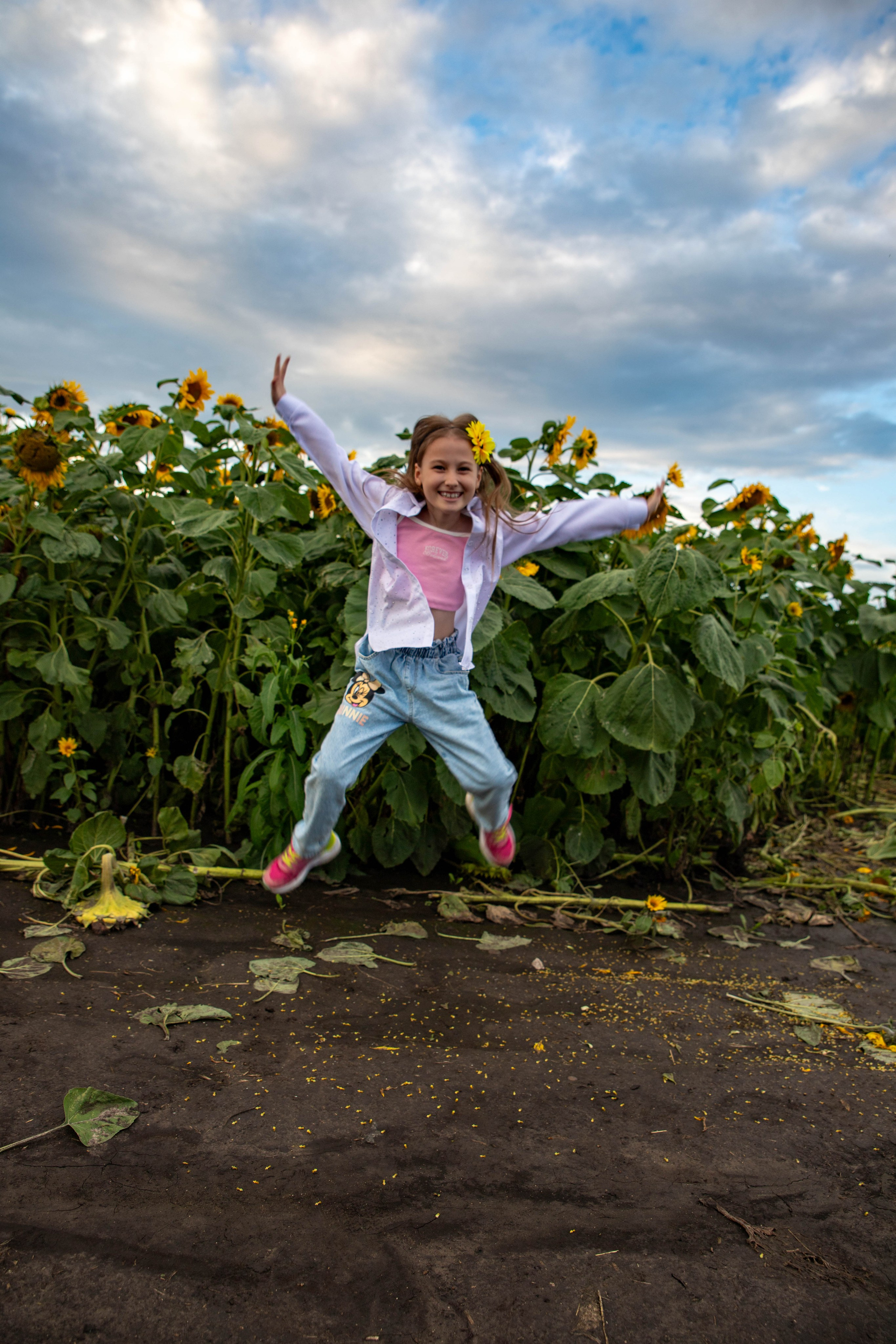 Фотосет в подсолнухах. Алена и Арина. Фотограф Лапочкина Татьяна
