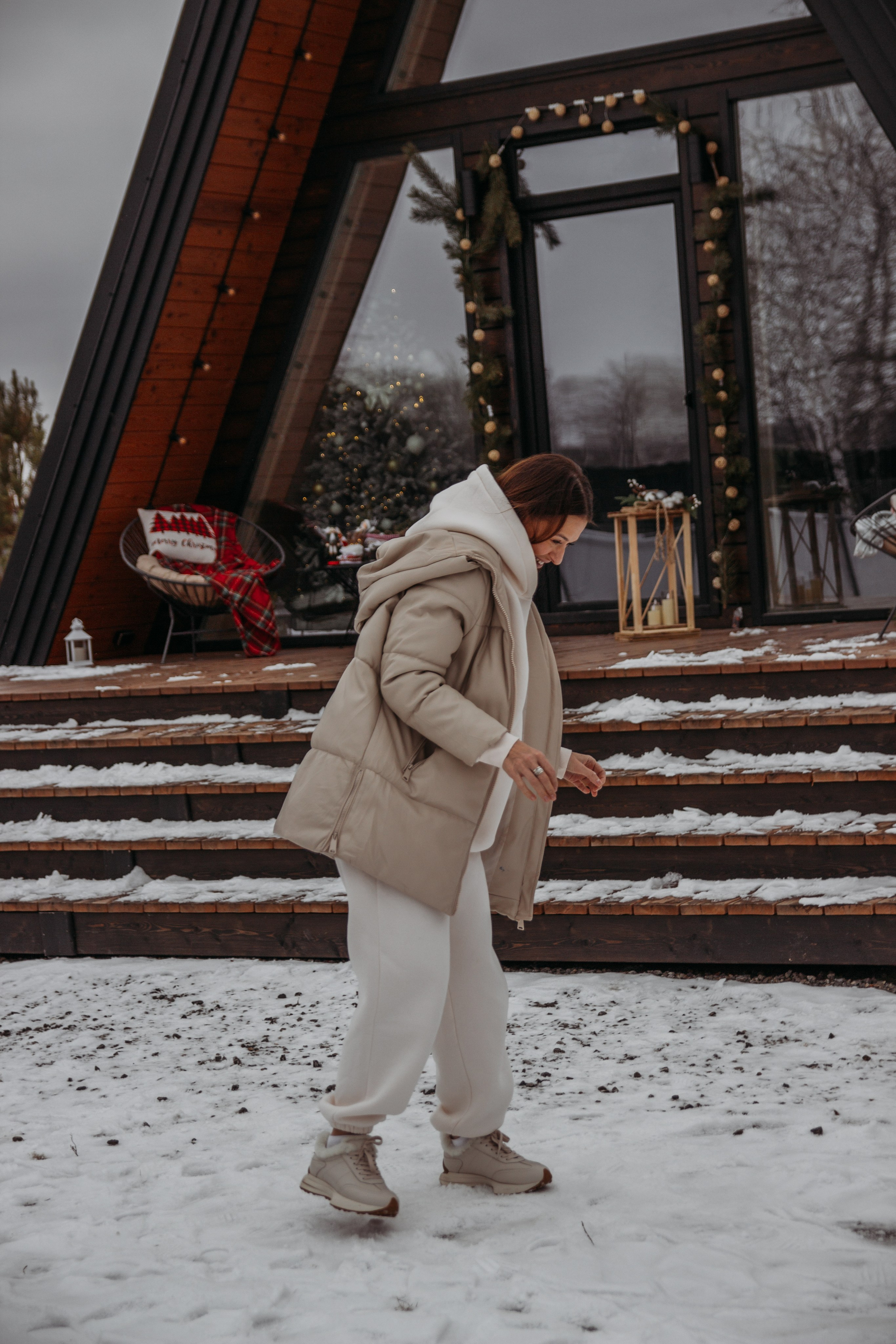 Новогодняя съемка в домике, для семьи Вероники. Венера Гайн. Репортажный фотограф  Тюмень. Обучение фотографии с 0