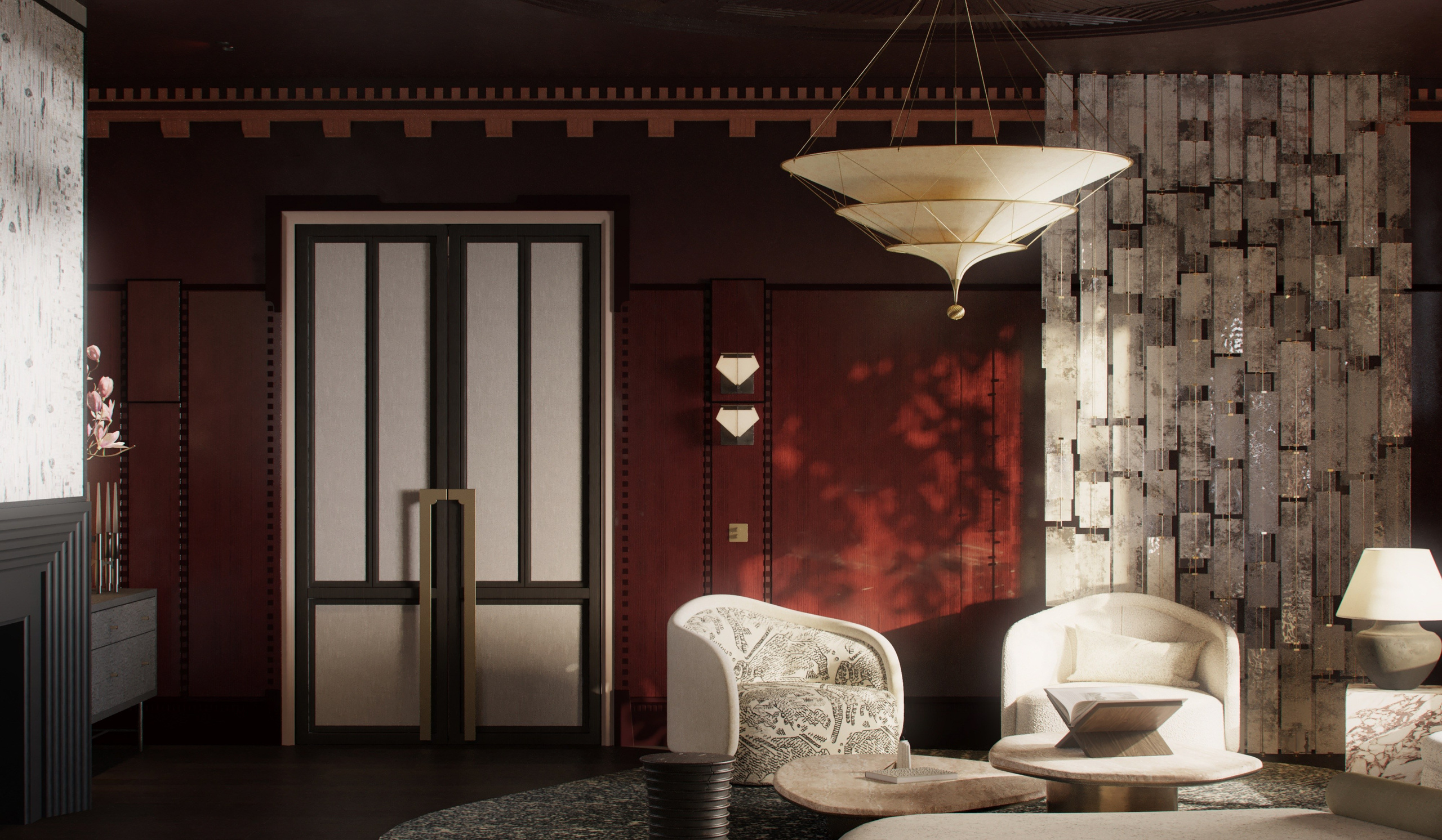 Частная резиденция в стиле Ар-деко и шинуазри 280 m². SHAIMERDINOVA INTERIORS