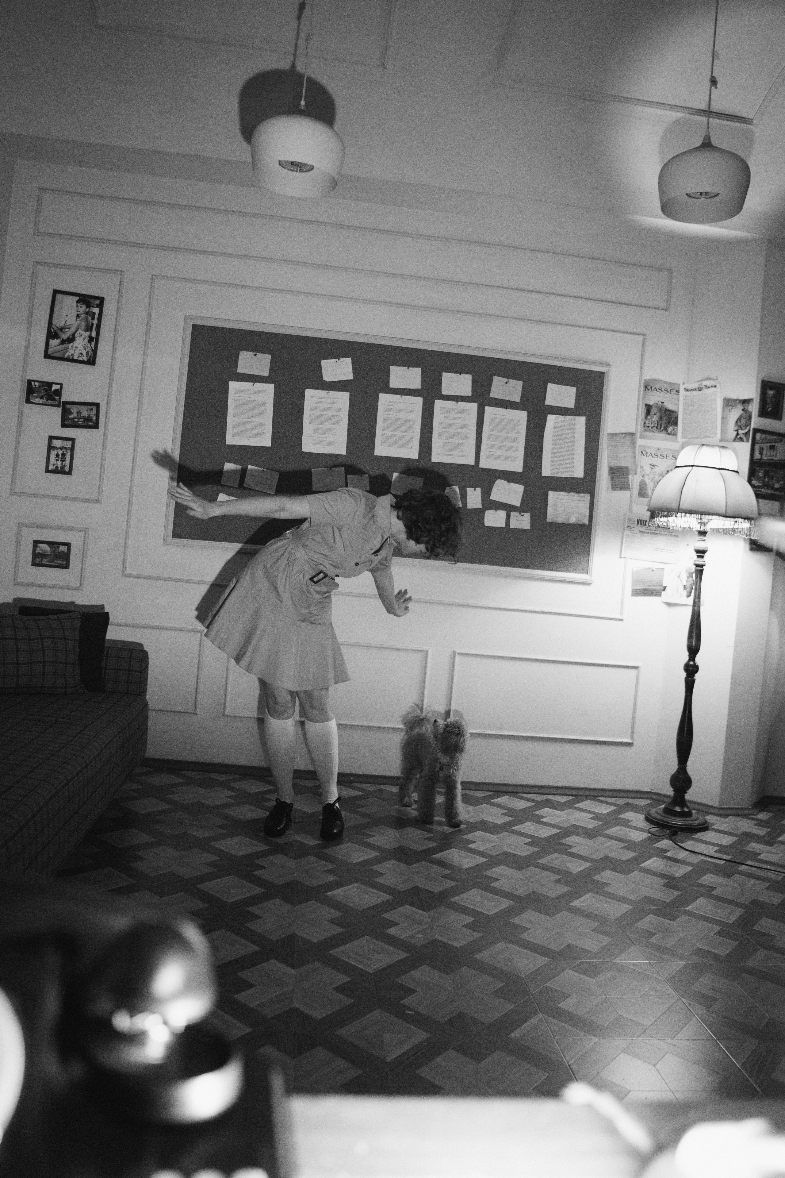 A cinematic daydream in the spirit of Wes Anderson’s style. Portrait, family and pet photographer in Cyprus, Ksenia Bourdelle