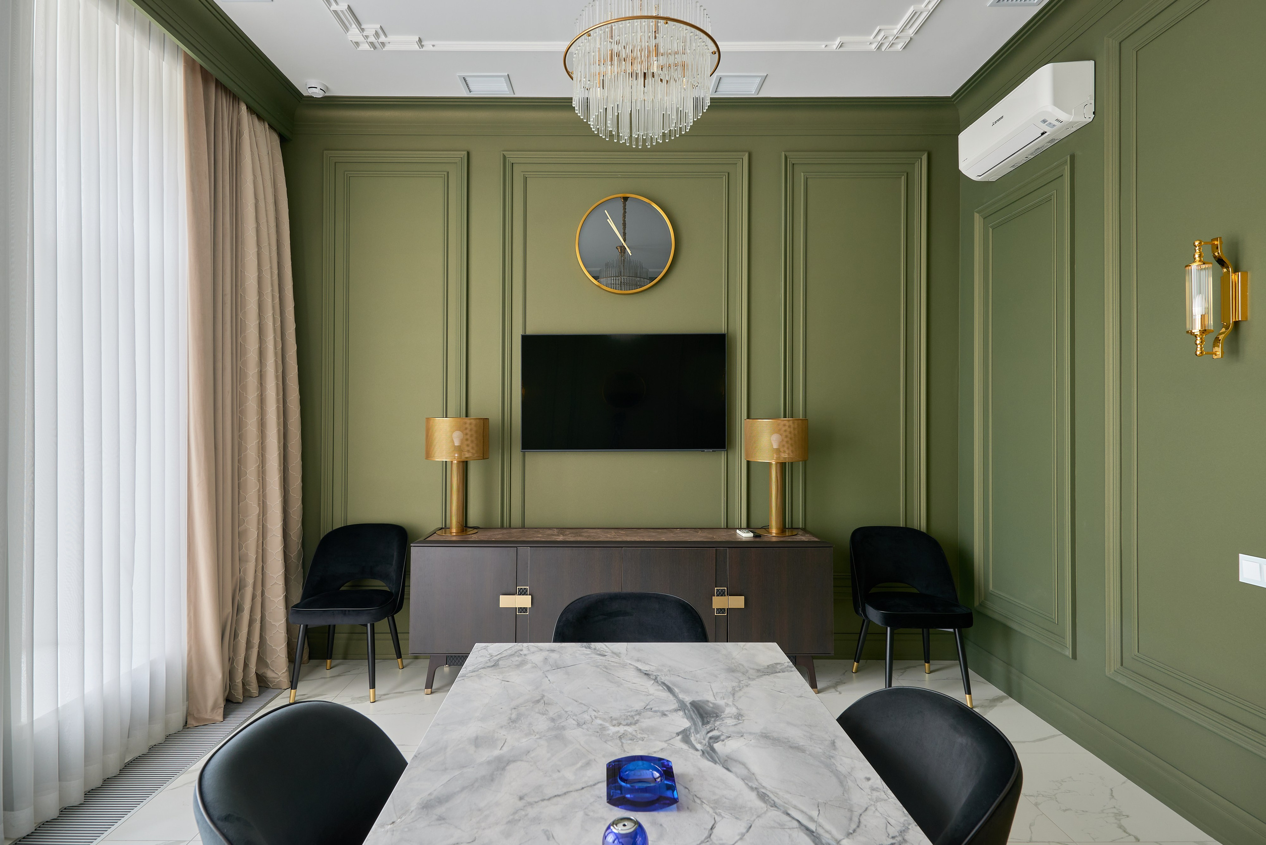 Зеленая комната, Магнитогорск. Абросимов Лев интерьерный и архитектурный фотограф