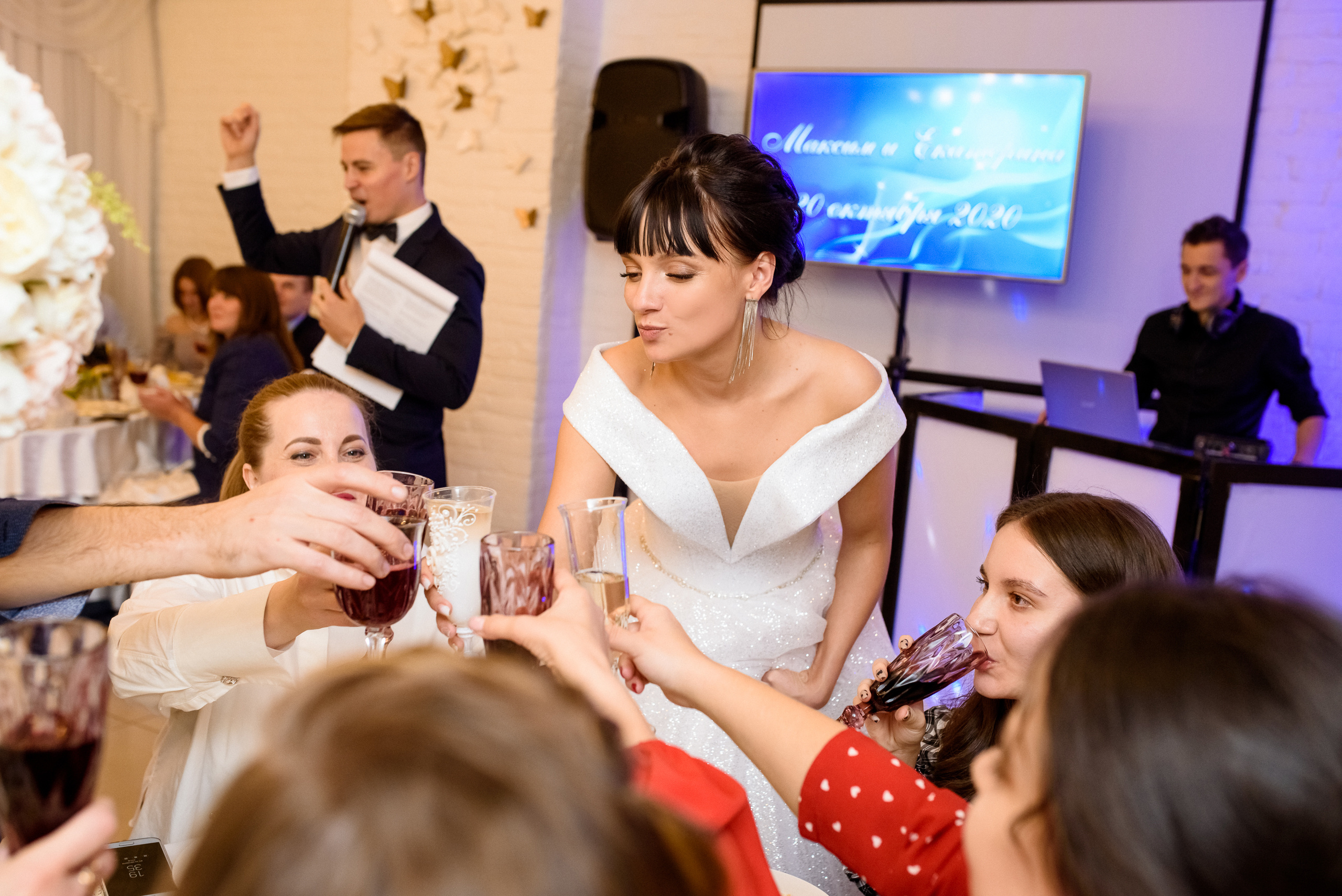 Съемка свадебного банкета Кати и Максима. Свадебный фотограф в Санкт-Петербурге Афонин Андрей