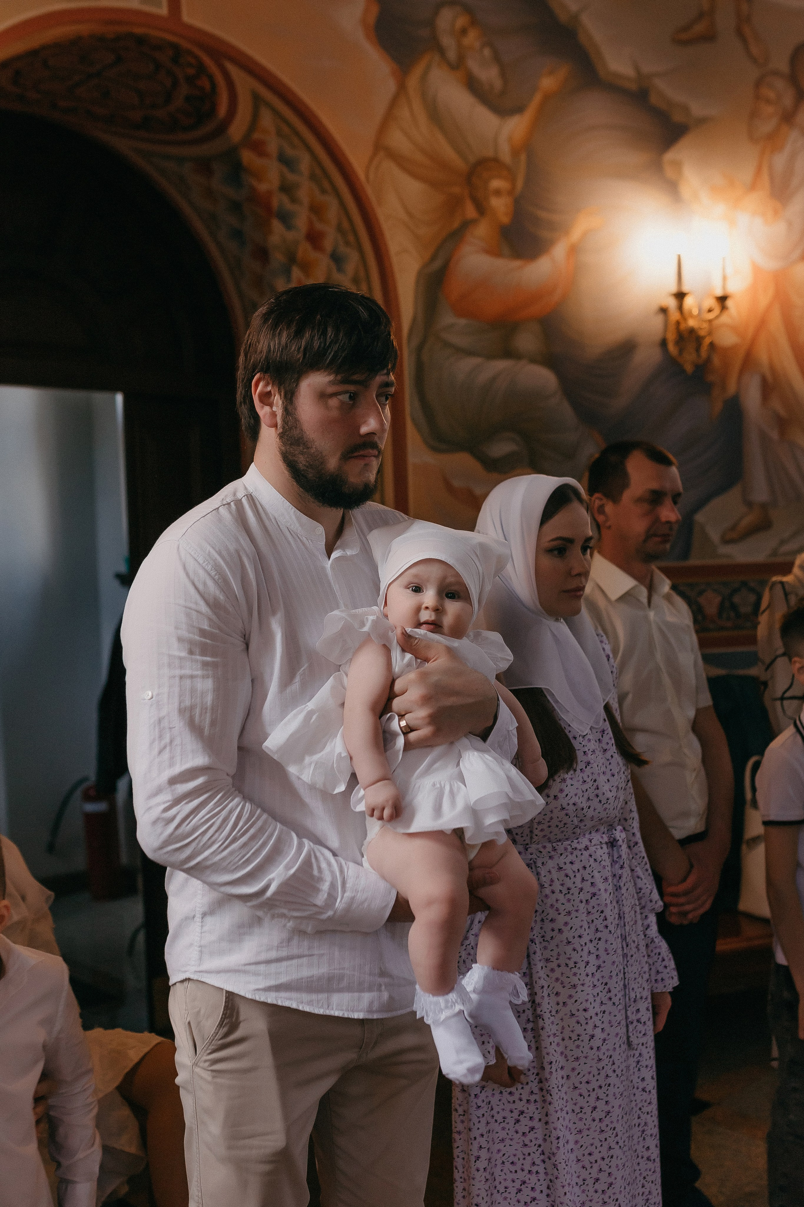Крещение Артёма и Валерии. Храм Георгия Победоносца. Семейный фотограф в Сургуте