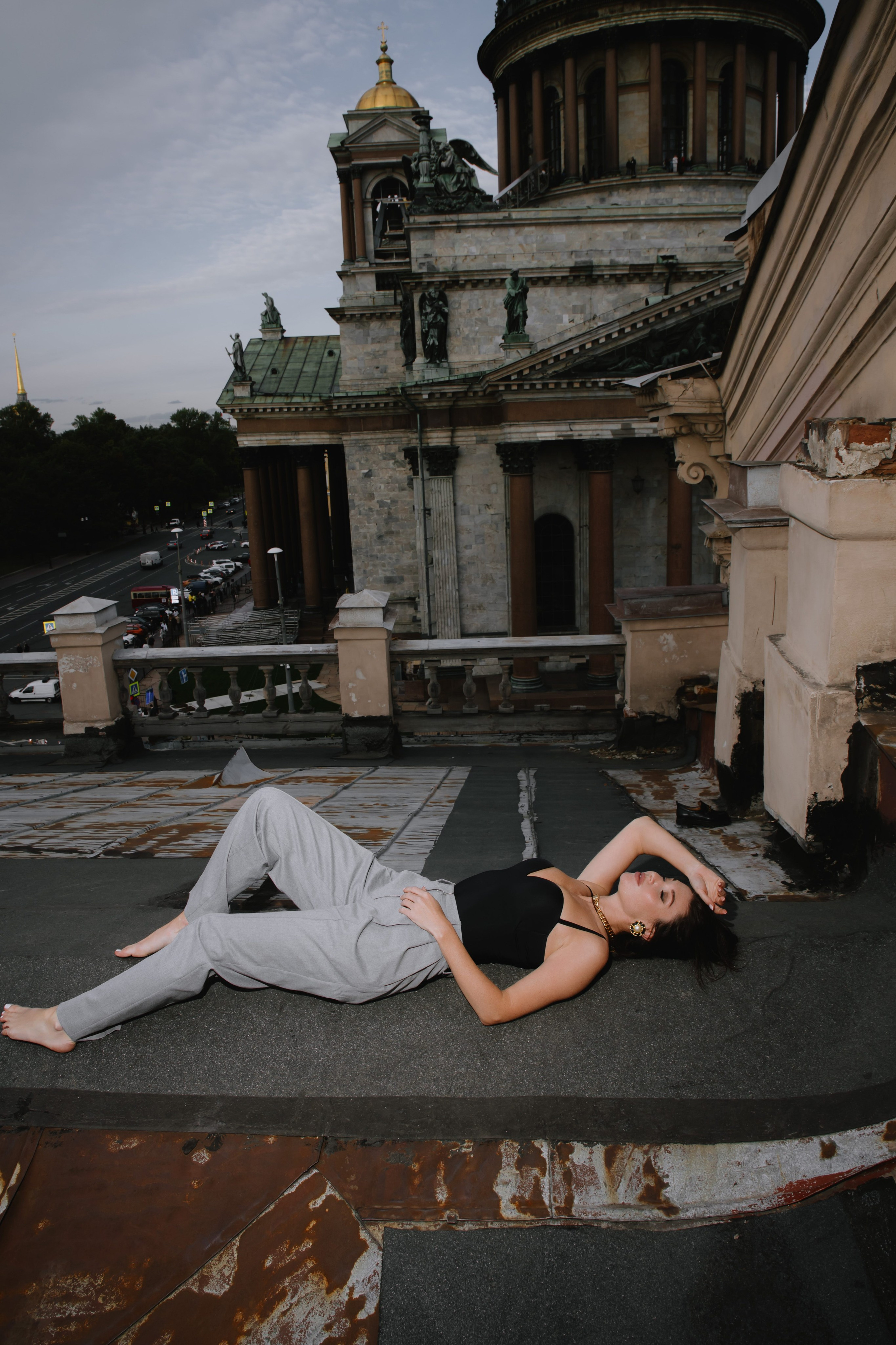 Вероника (съемка на крыше). Фотограф в Москве и Санкт-Петербурге Дарина
