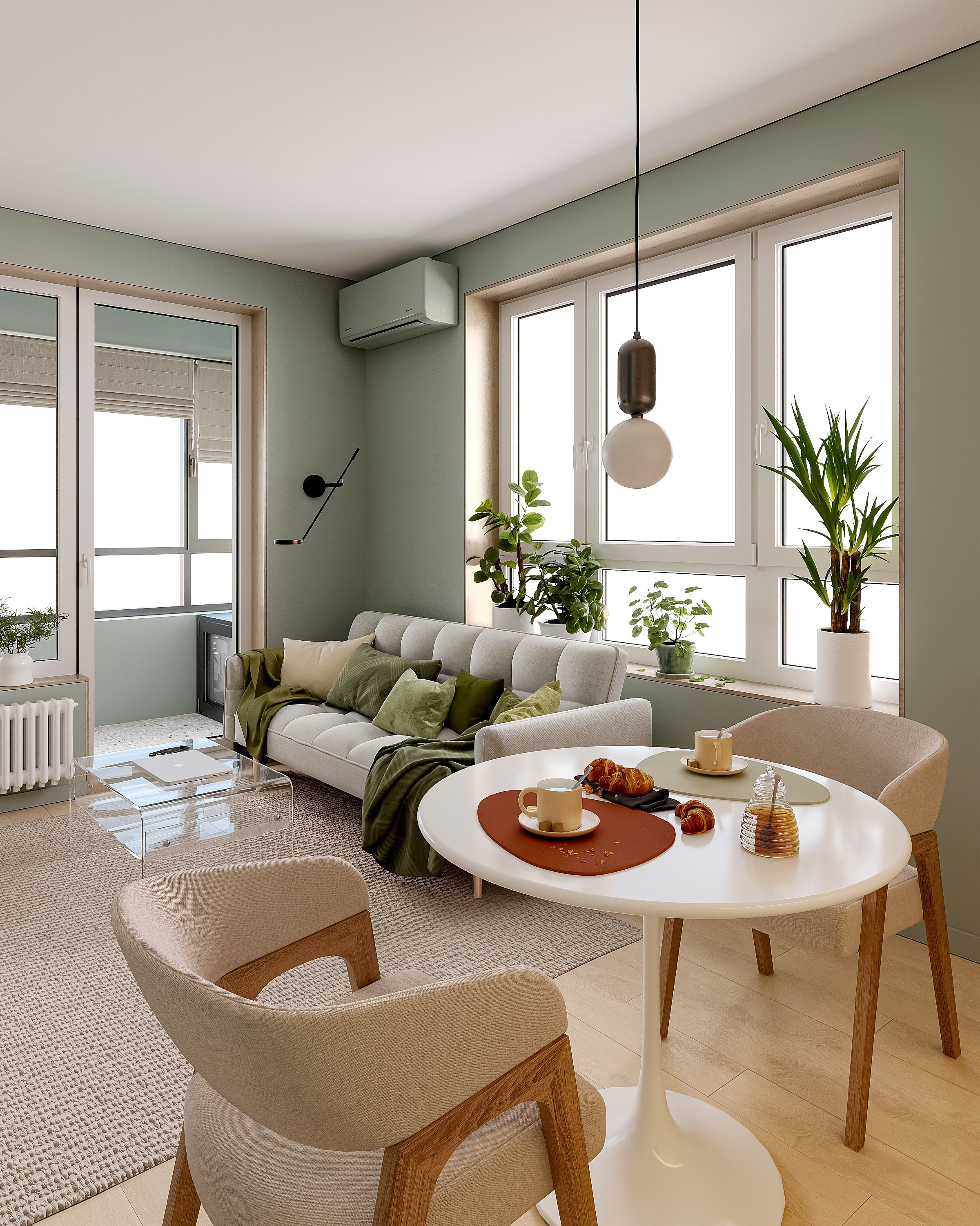 Квартира 37 м². 3Д-Визуализация Наталья Макогонова