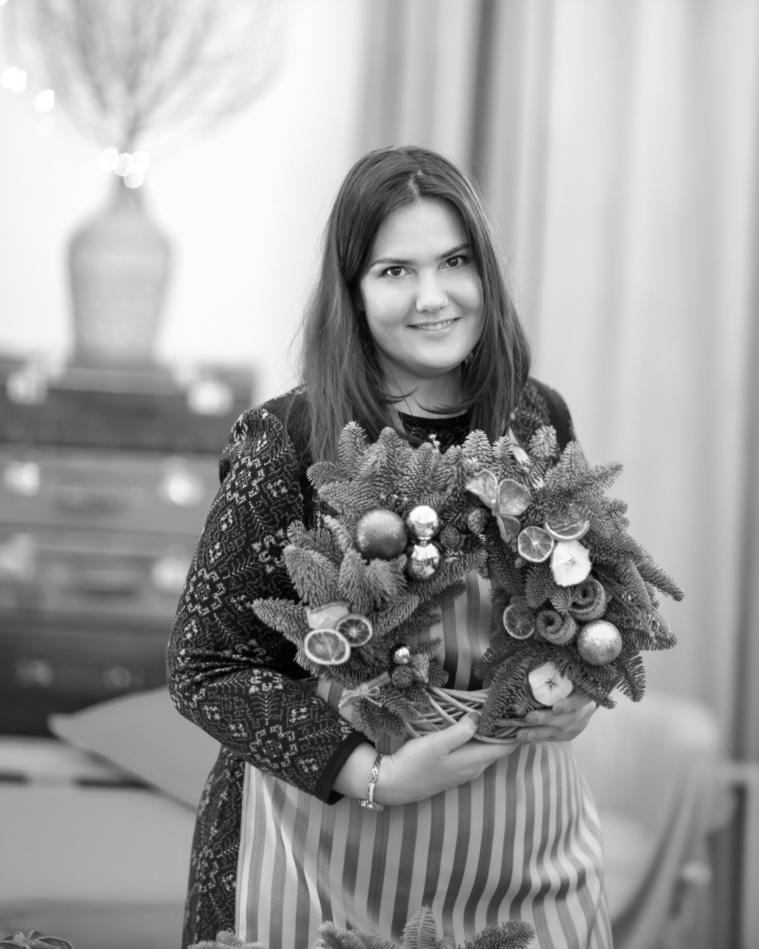 МК Рождественский венок. Семейный и детский фотограф в Москве Юлия