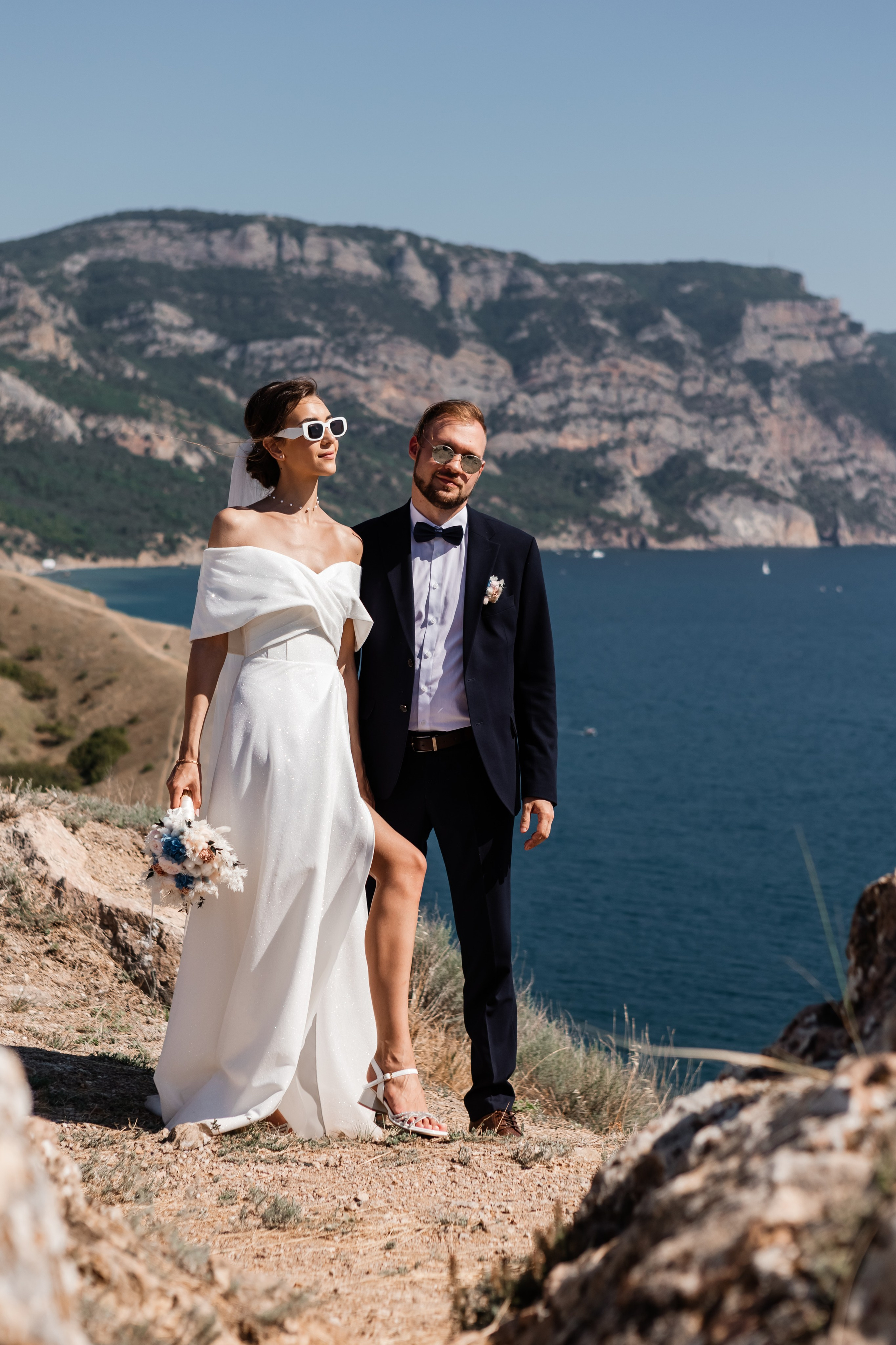 Свадебная съёмка в Балаклаве в крепости Чембало. Свадебный фотограф, фотосъемка в Крыму, Севастополе, Симферополе, Ялте