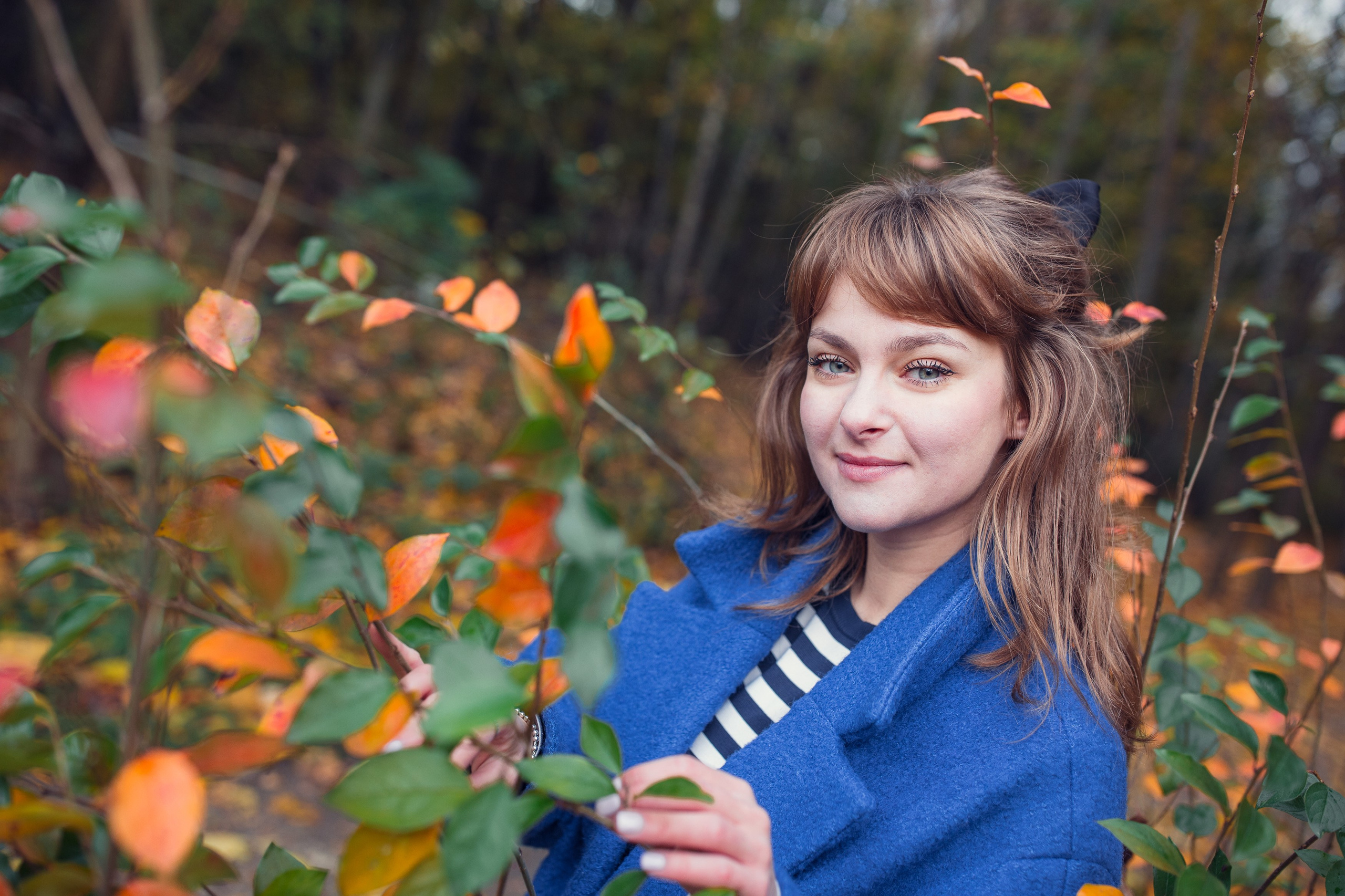 Осенняя прогулка Анны в Кусково. Фотограф — Евгений Свистков