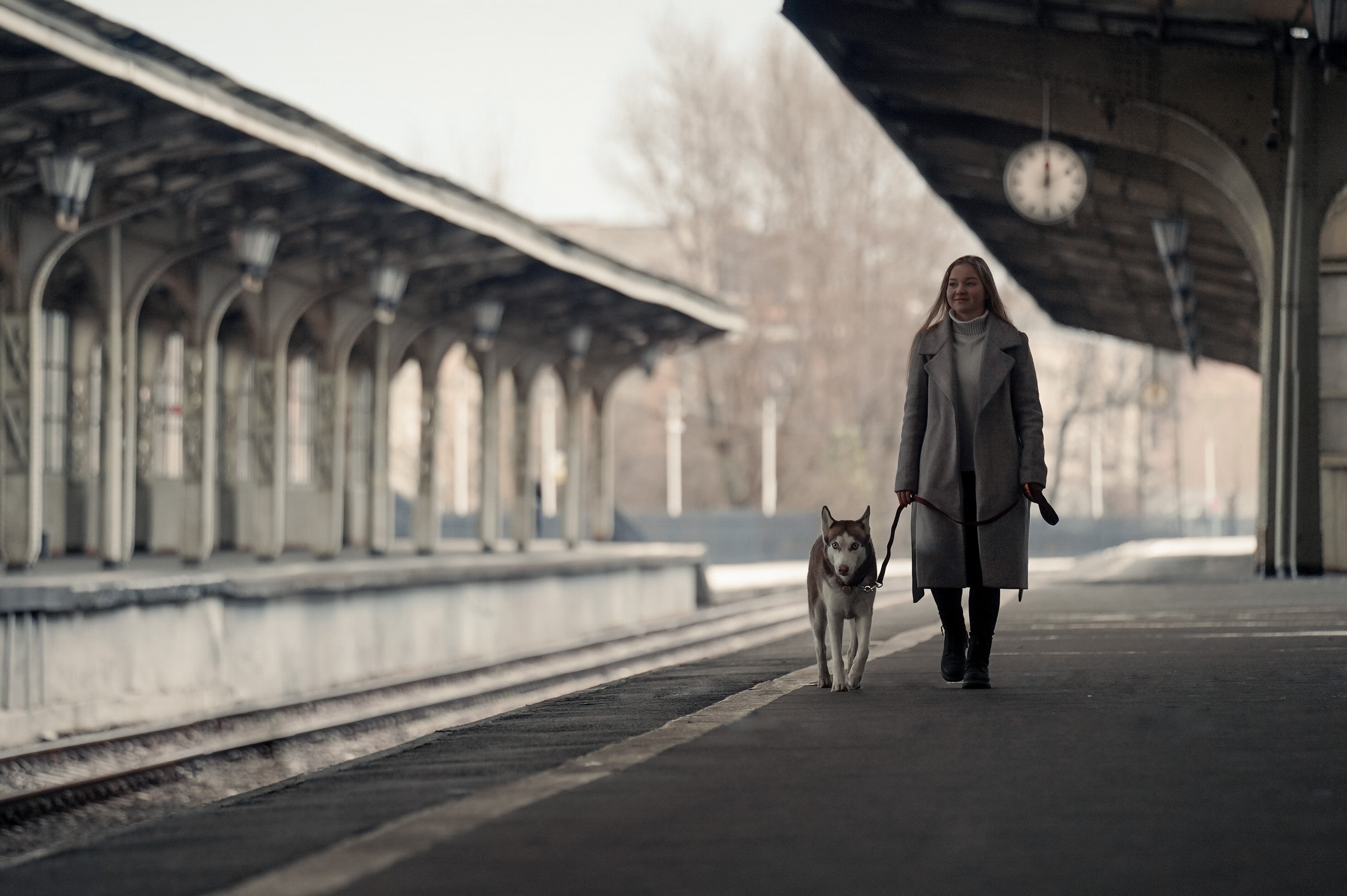 На вокзале. Фотограф анималист
