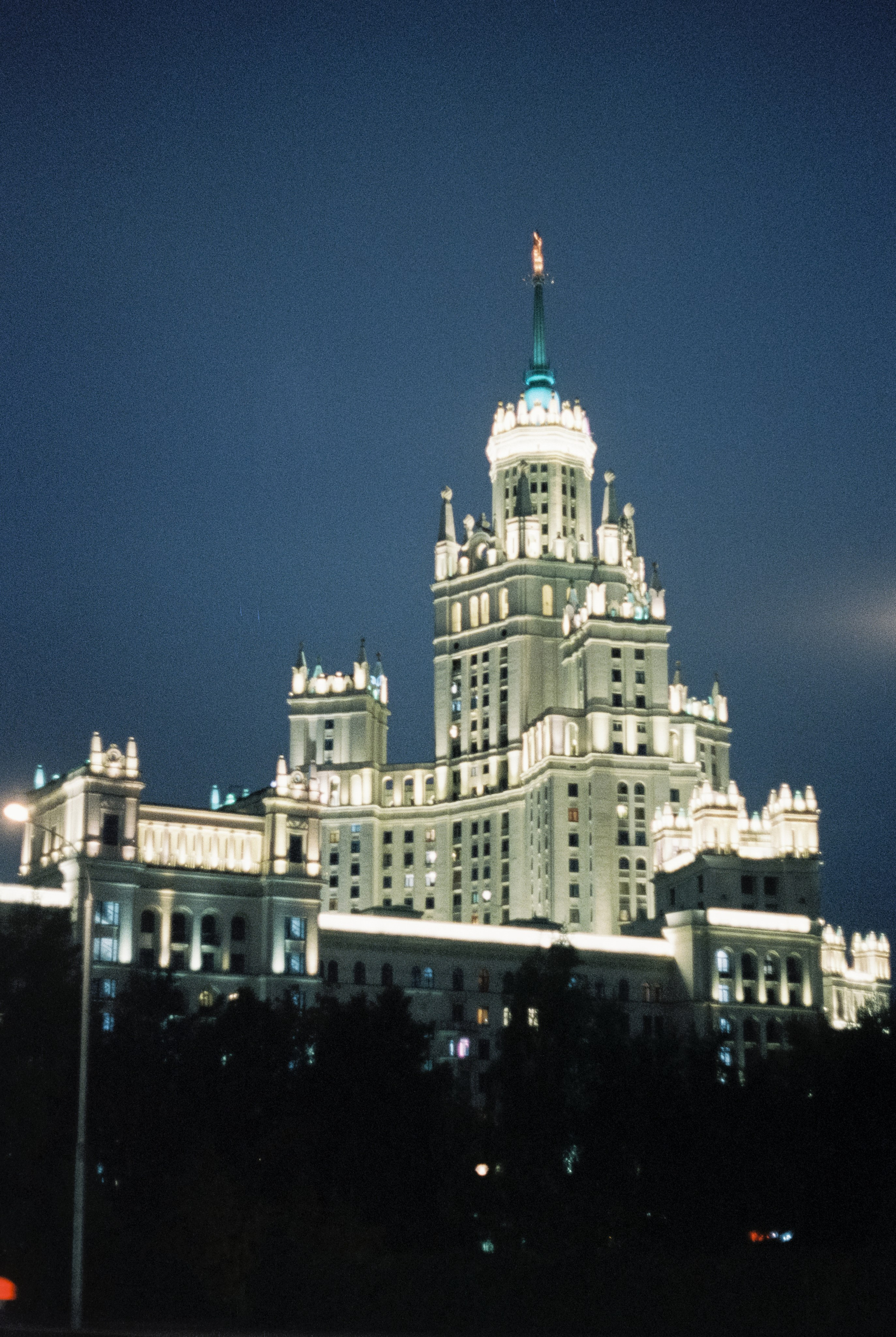 Москва вечером на пленку