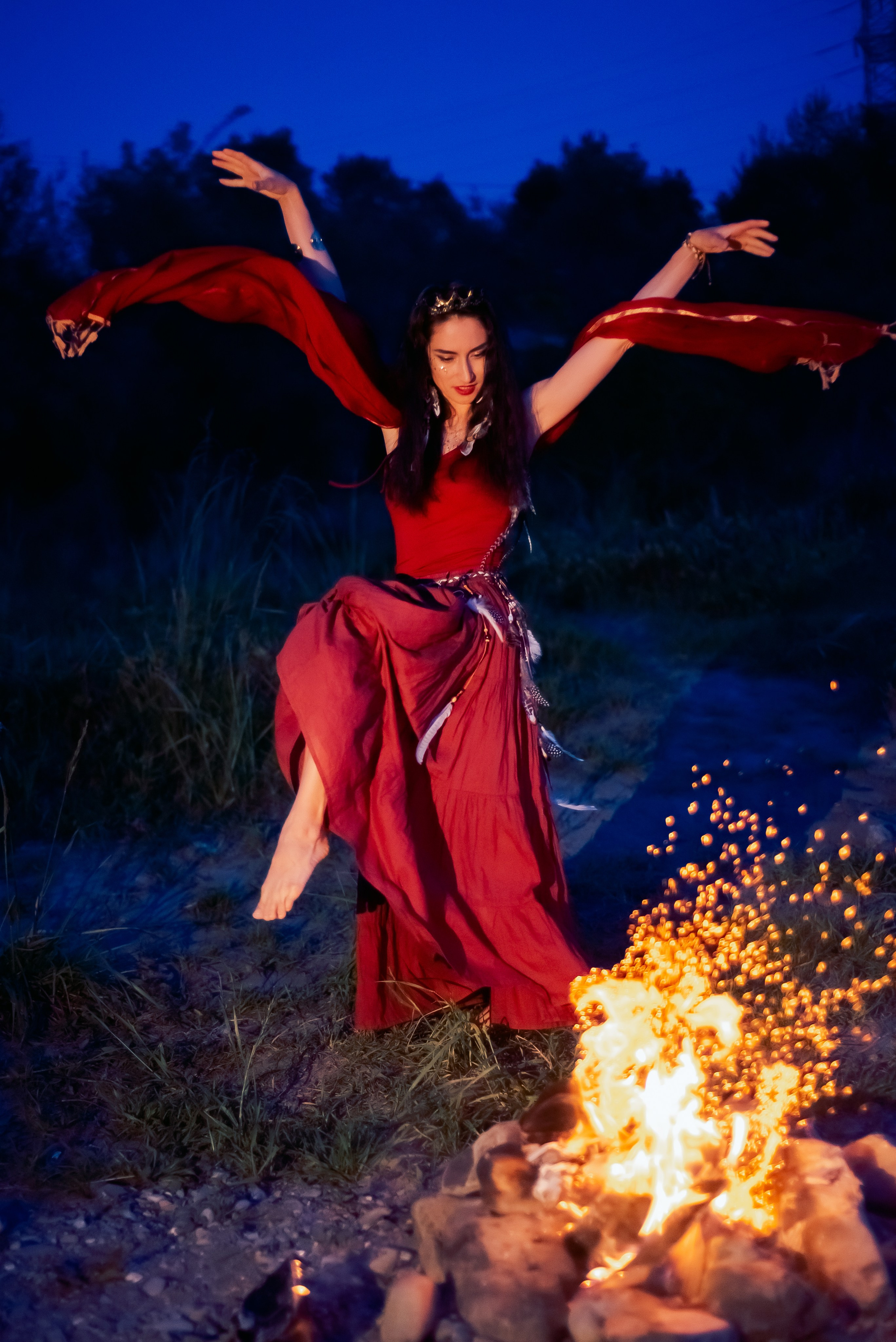 У костра. Семейный и женский фотограф Лоо Краснодар Сочи Энем Татьяна Трибурт