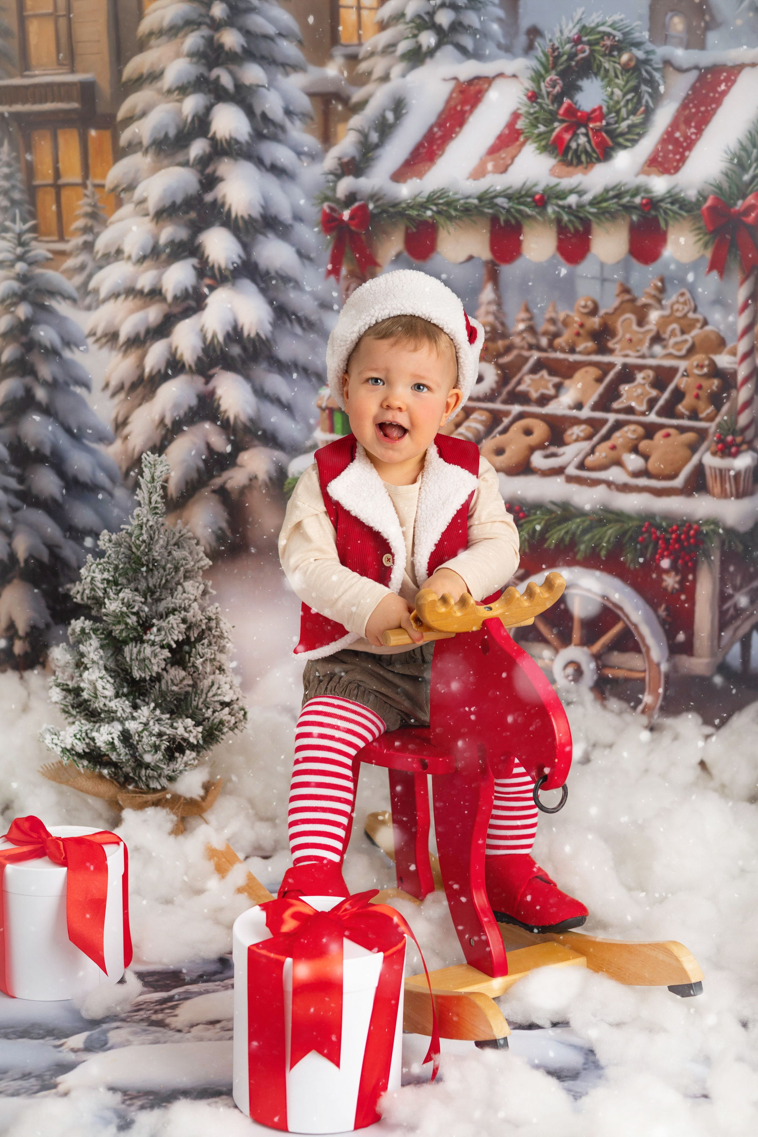 «Новогодний гномик». «Вкадре» — фотосессия новорожденных Тула | детский фотограф в Туле
