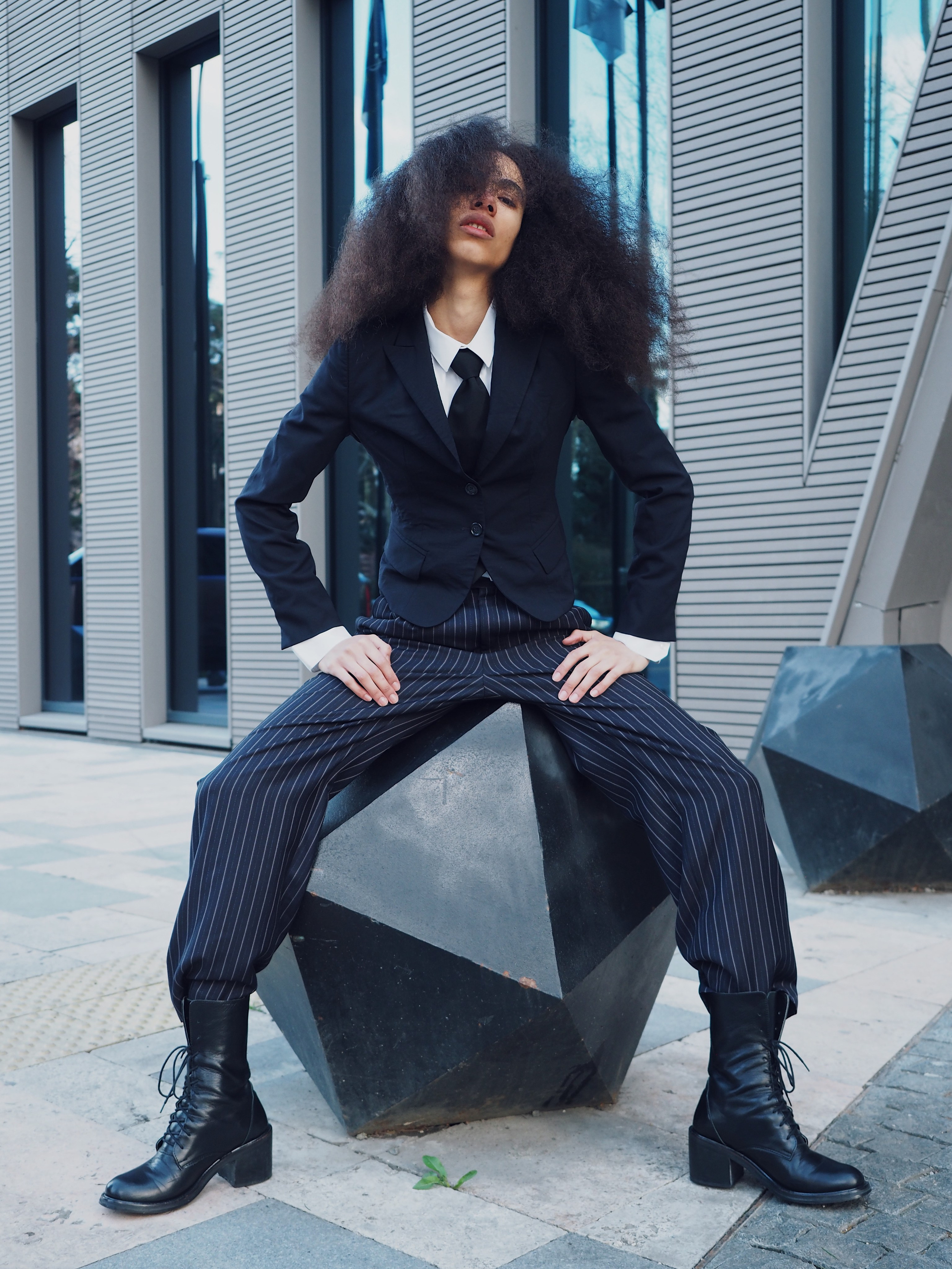 Fashion photoshoot on the streets of Tbilisi, Georgia.