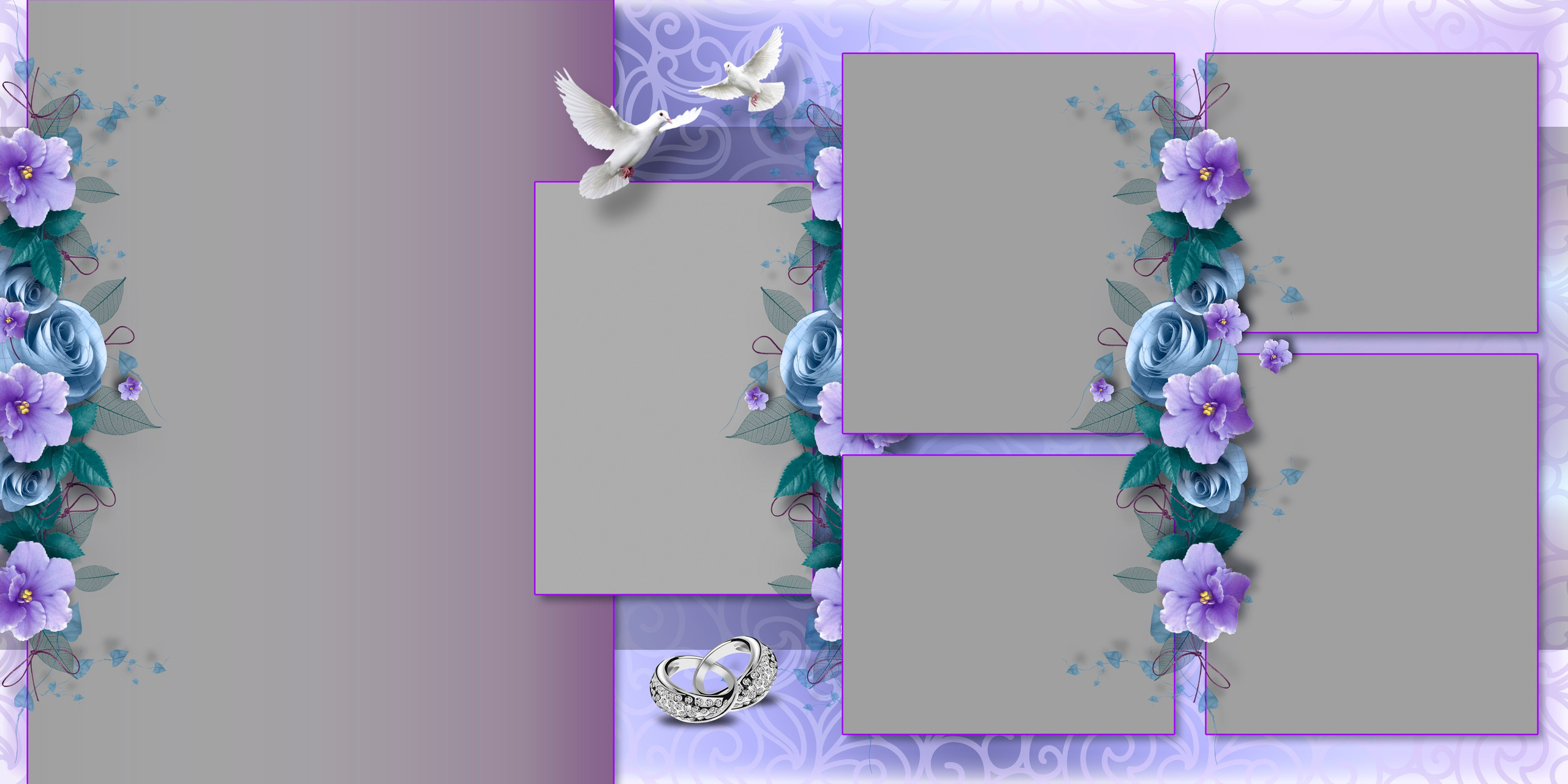 Дизайн СВАДЕБНЫЙ «Магия фиалок». Medlori fotobook Выпускные альбомы в Липецке Лариса Медведева