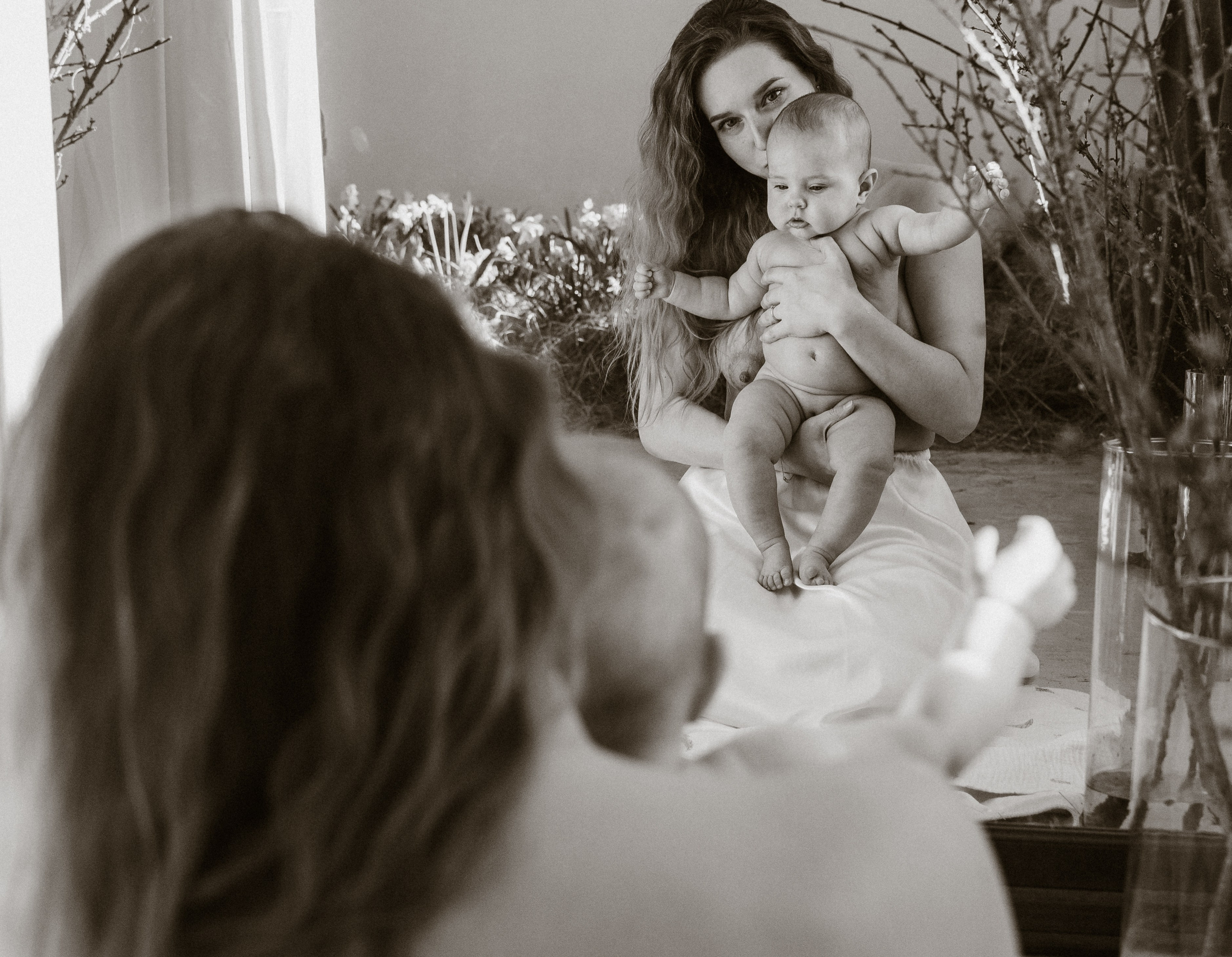 Цветочное материнство. Семейный, ньюборн фотограф, фотограф на роды в Москве, Виктория Тюльдюкова