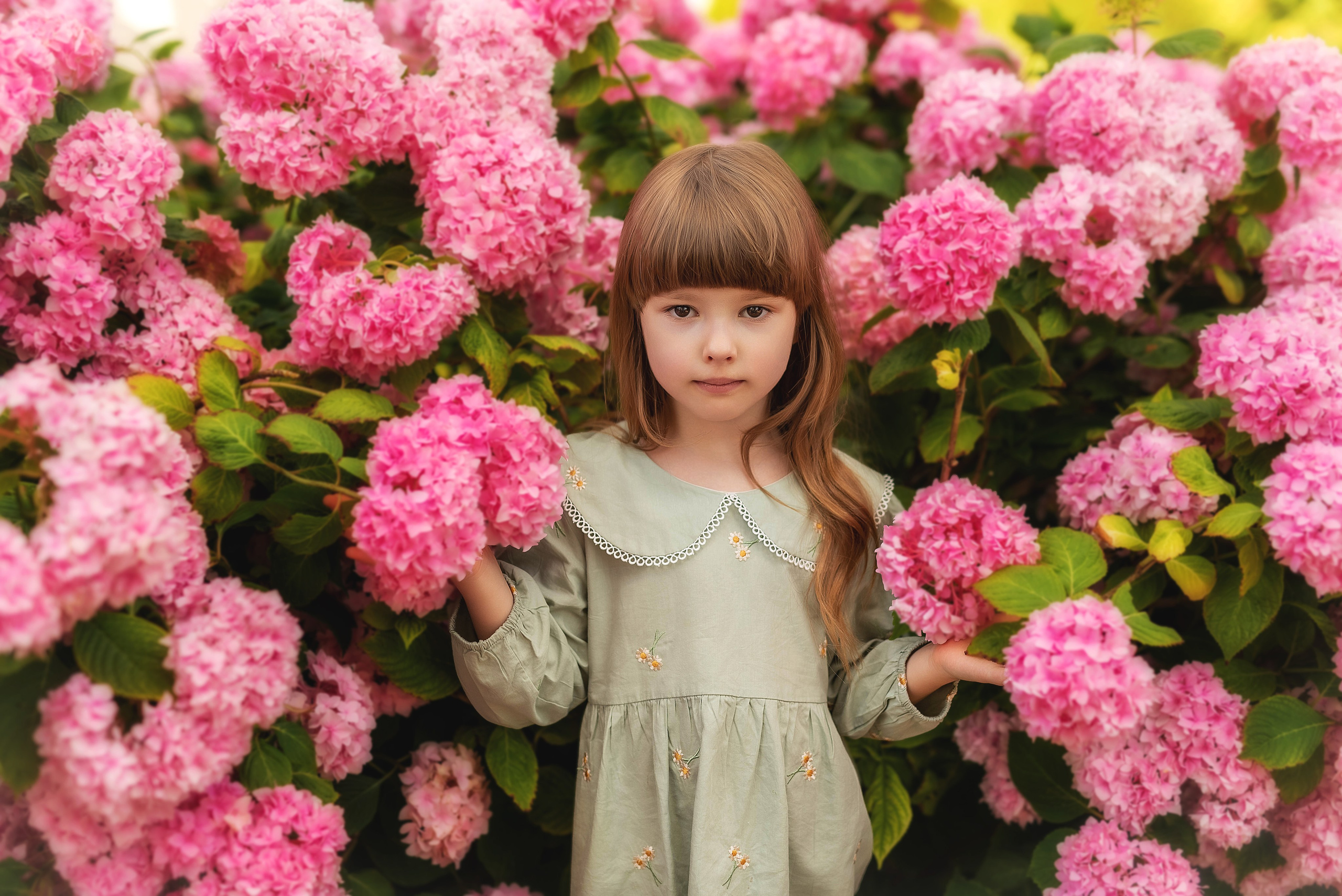 Портретная фотосессия в гортензиях. Семейный, детский фотограф в Воронеже Анна Никитина